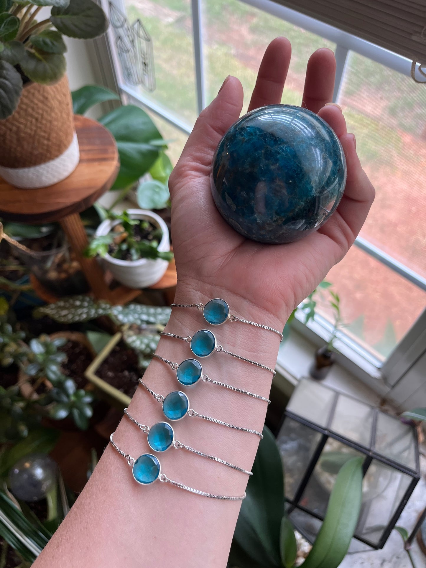 Blue Topaz adjustable bracelet