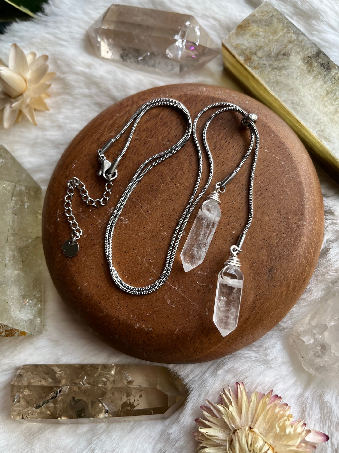 Adjustable Quartz Necklace