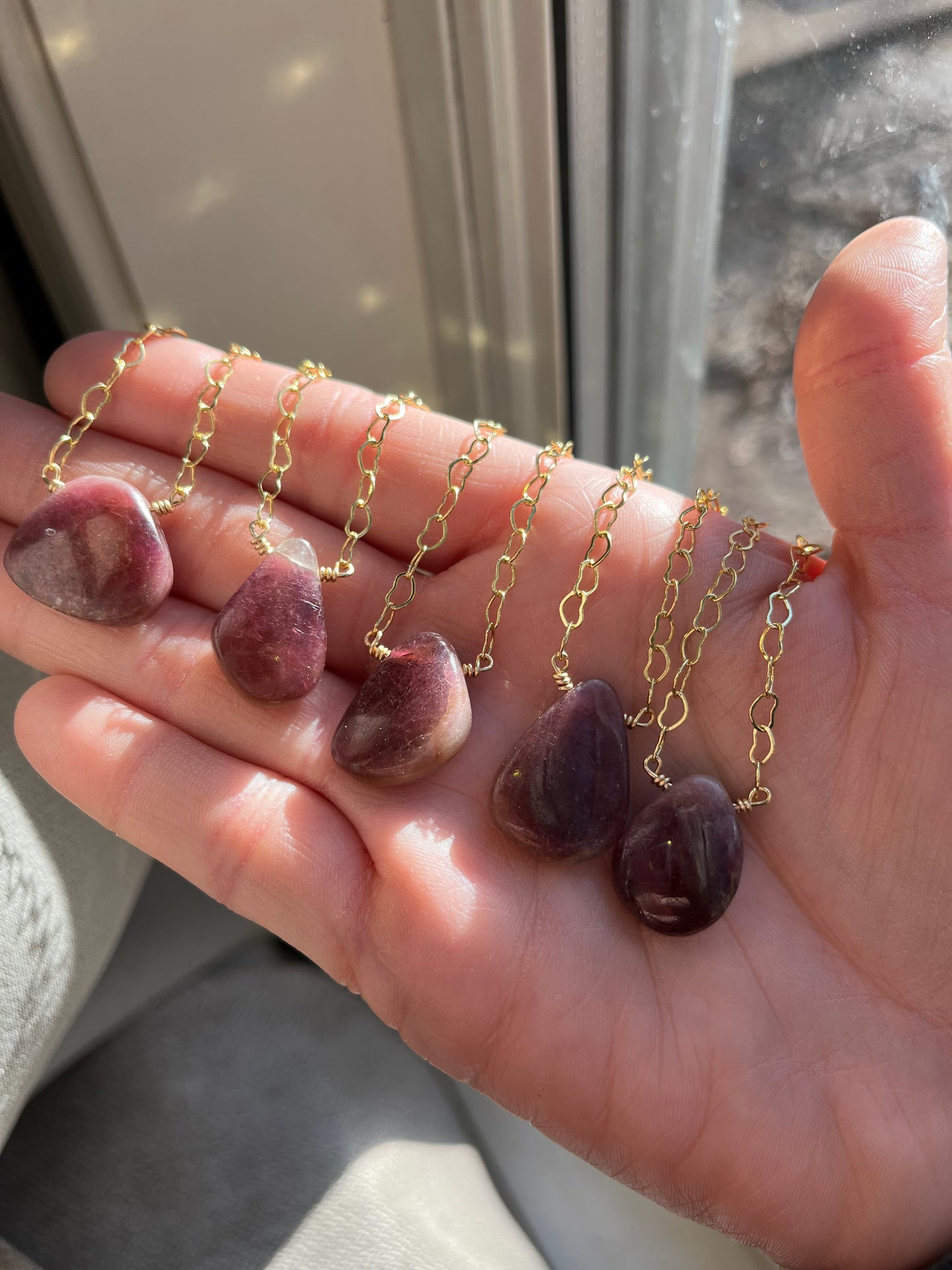 Pink Tourmaline necklace