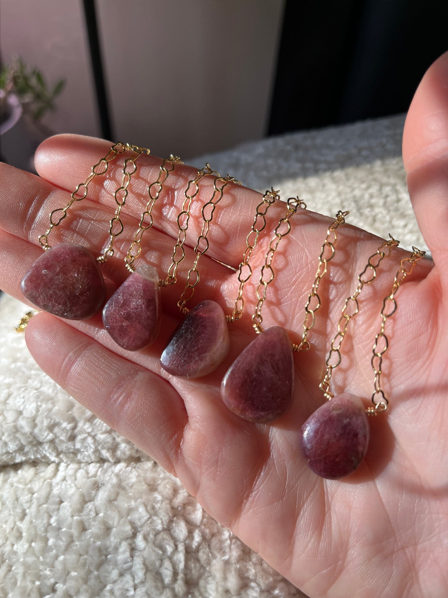 Pink Tourmaline necklace