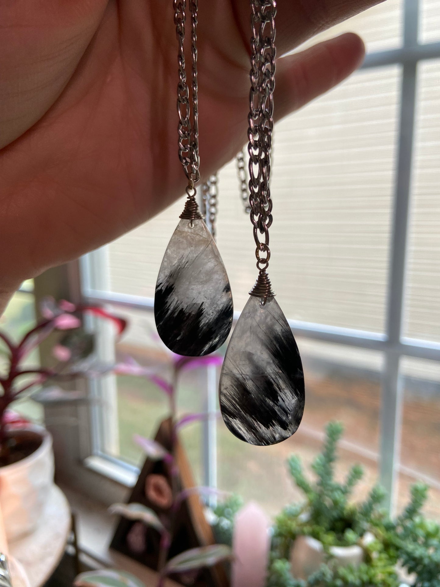 Tourmalinated Quartz necklace