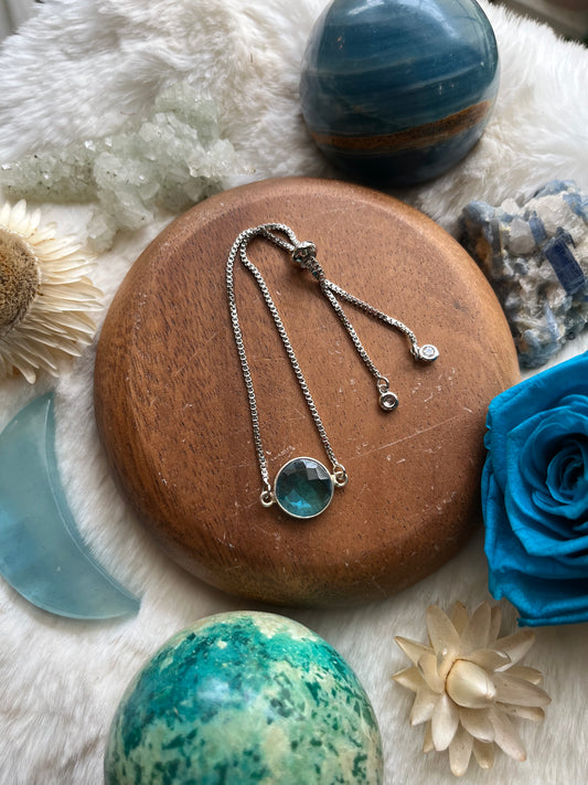 Blue Topaz adjustable bracelet