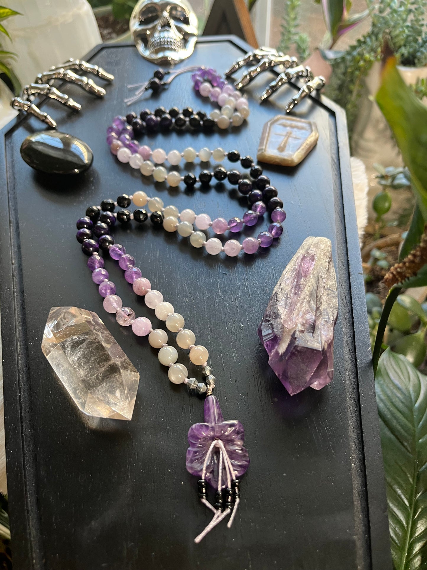 Witchy Purple Mala necklace