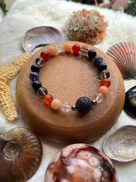 Lava stone mala bracelet
