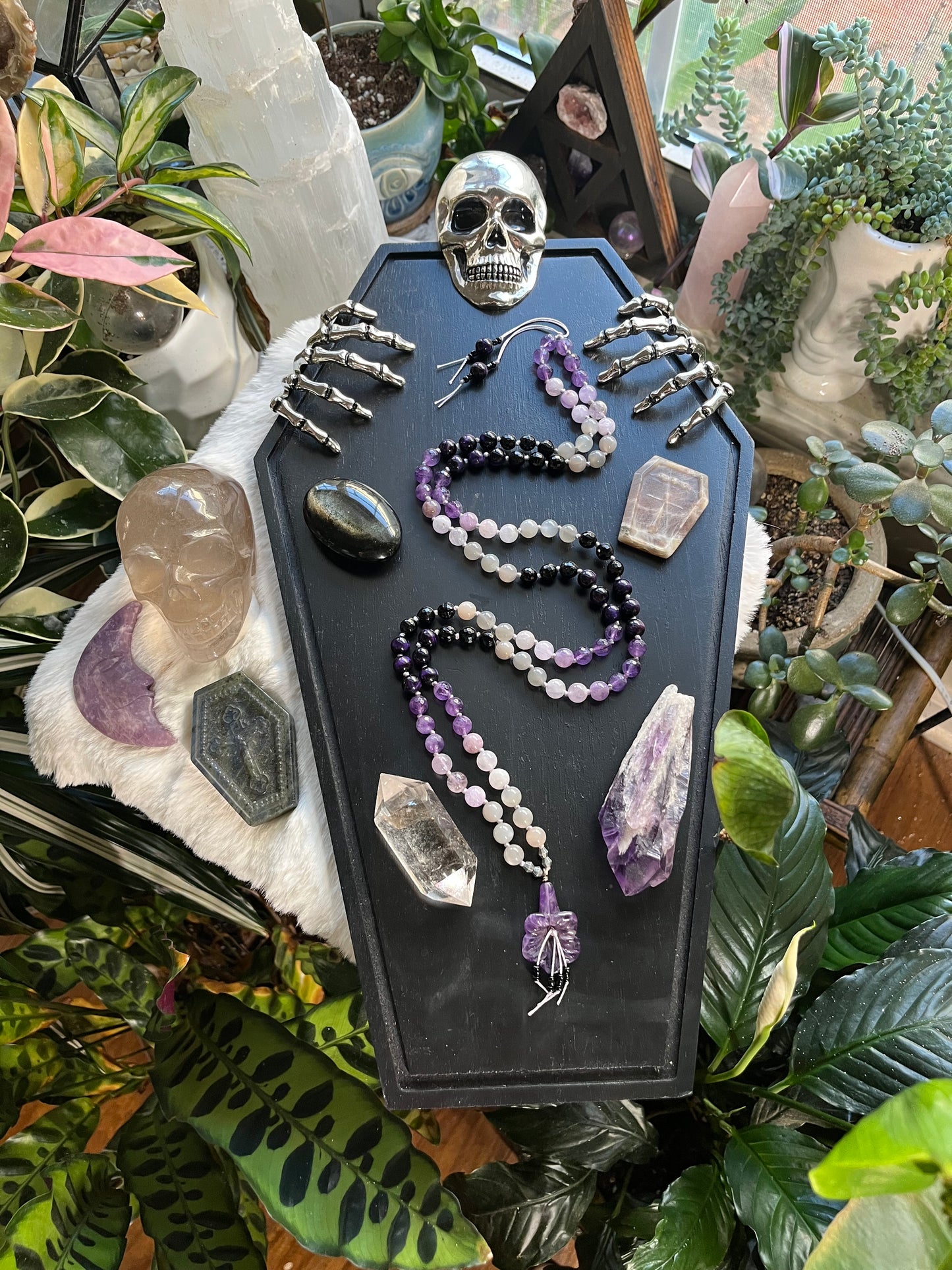 Witchy Purple Mala necklace