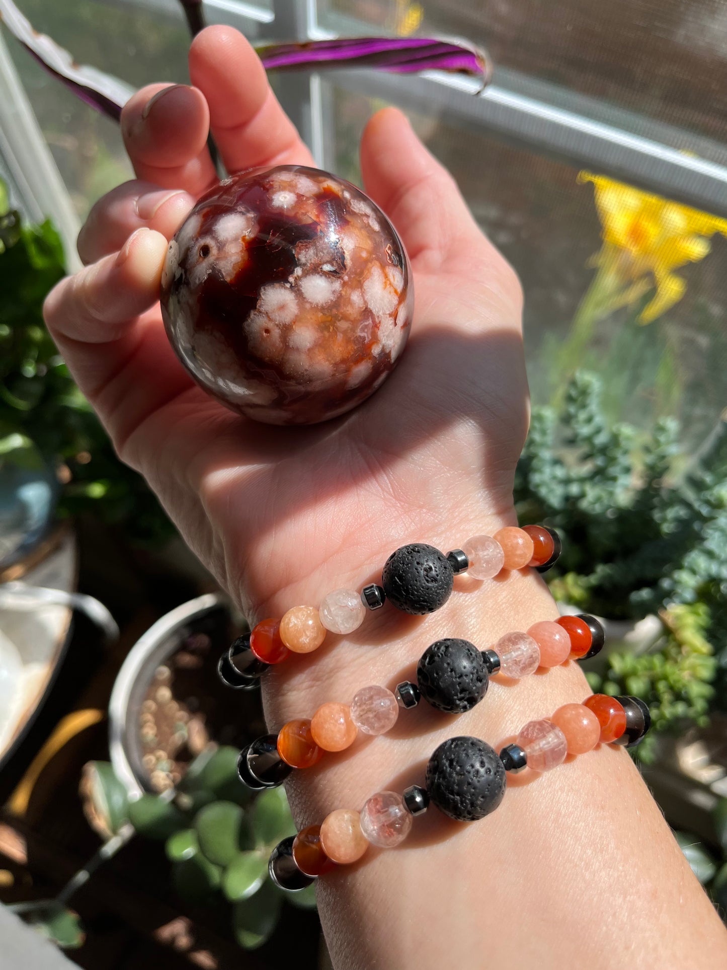 Lava stone mala bracelet