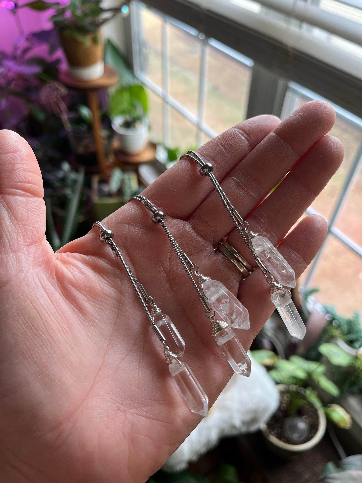 Adjustable Quartz Necklace