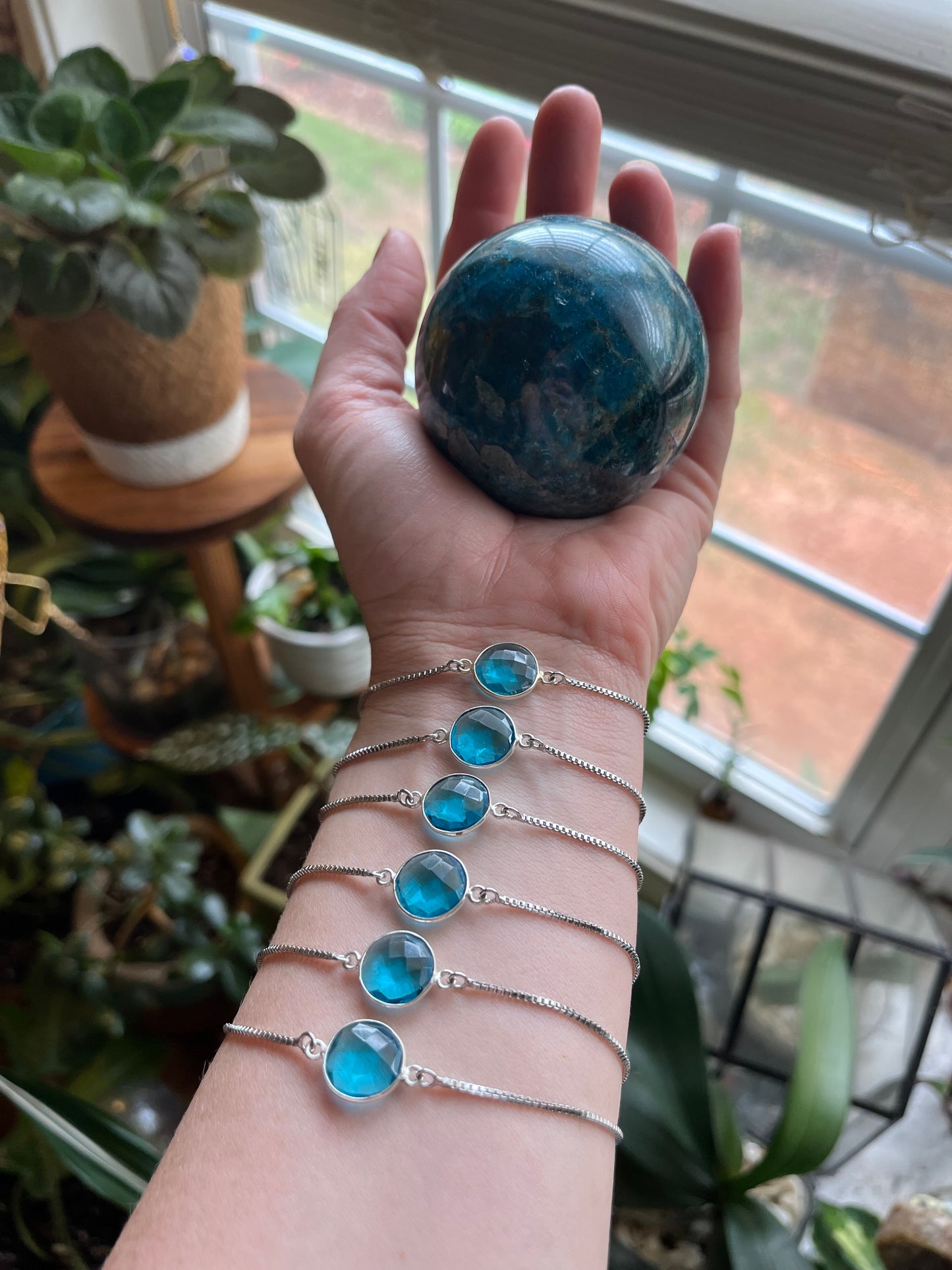 Blue Topaz adjustable bracelet