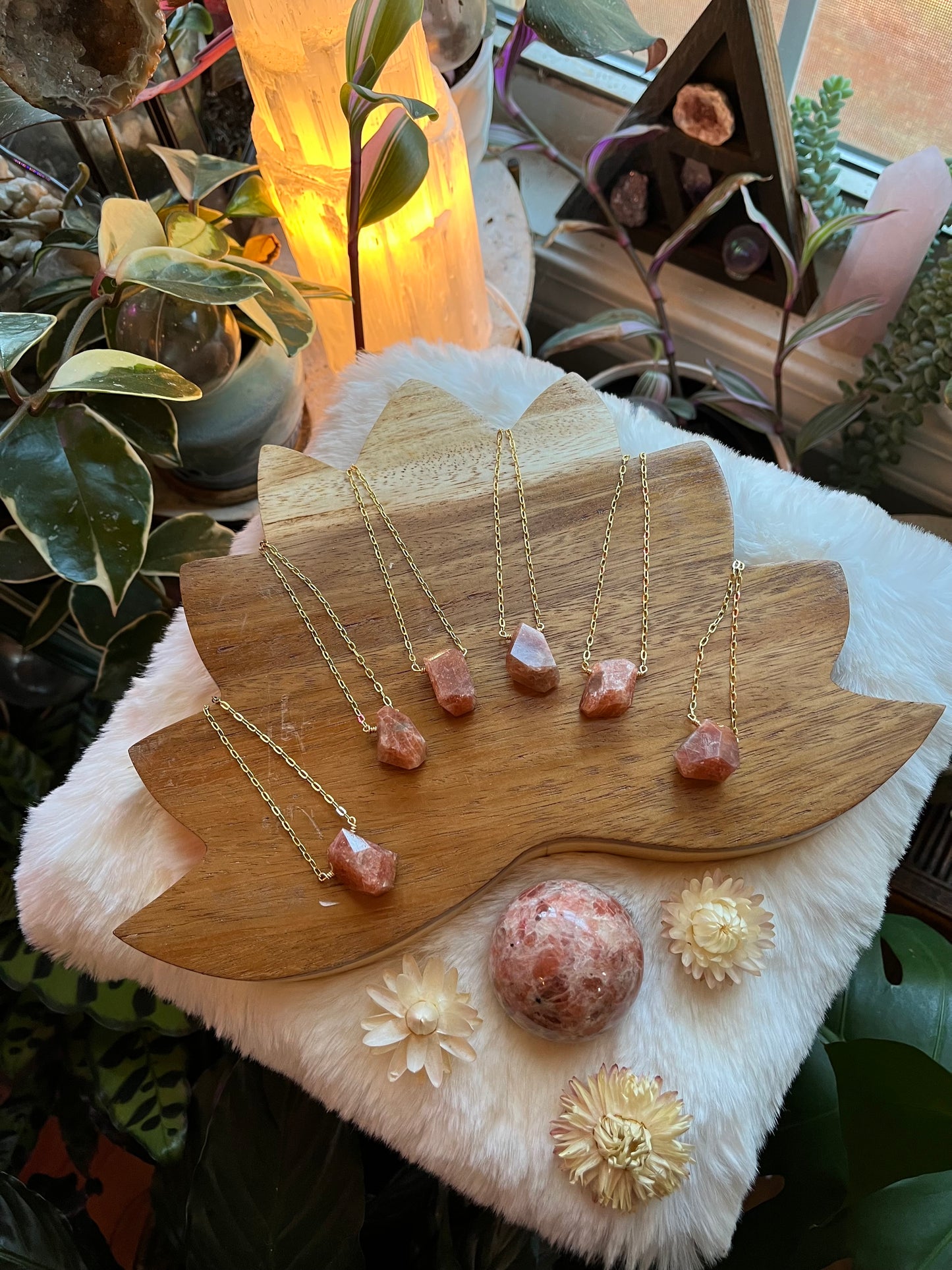 Confetti Sunstone necklace