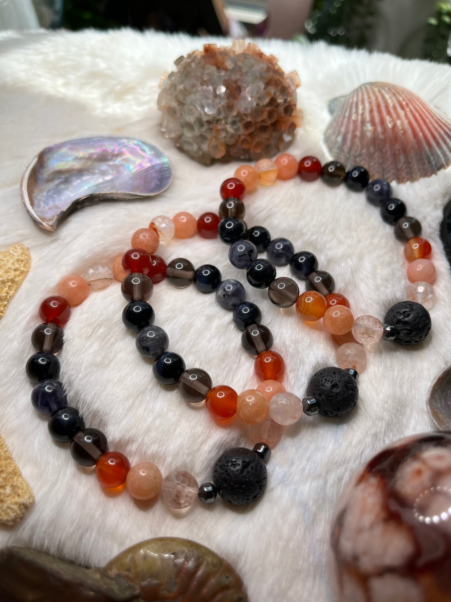 Lava stone mala bracelet