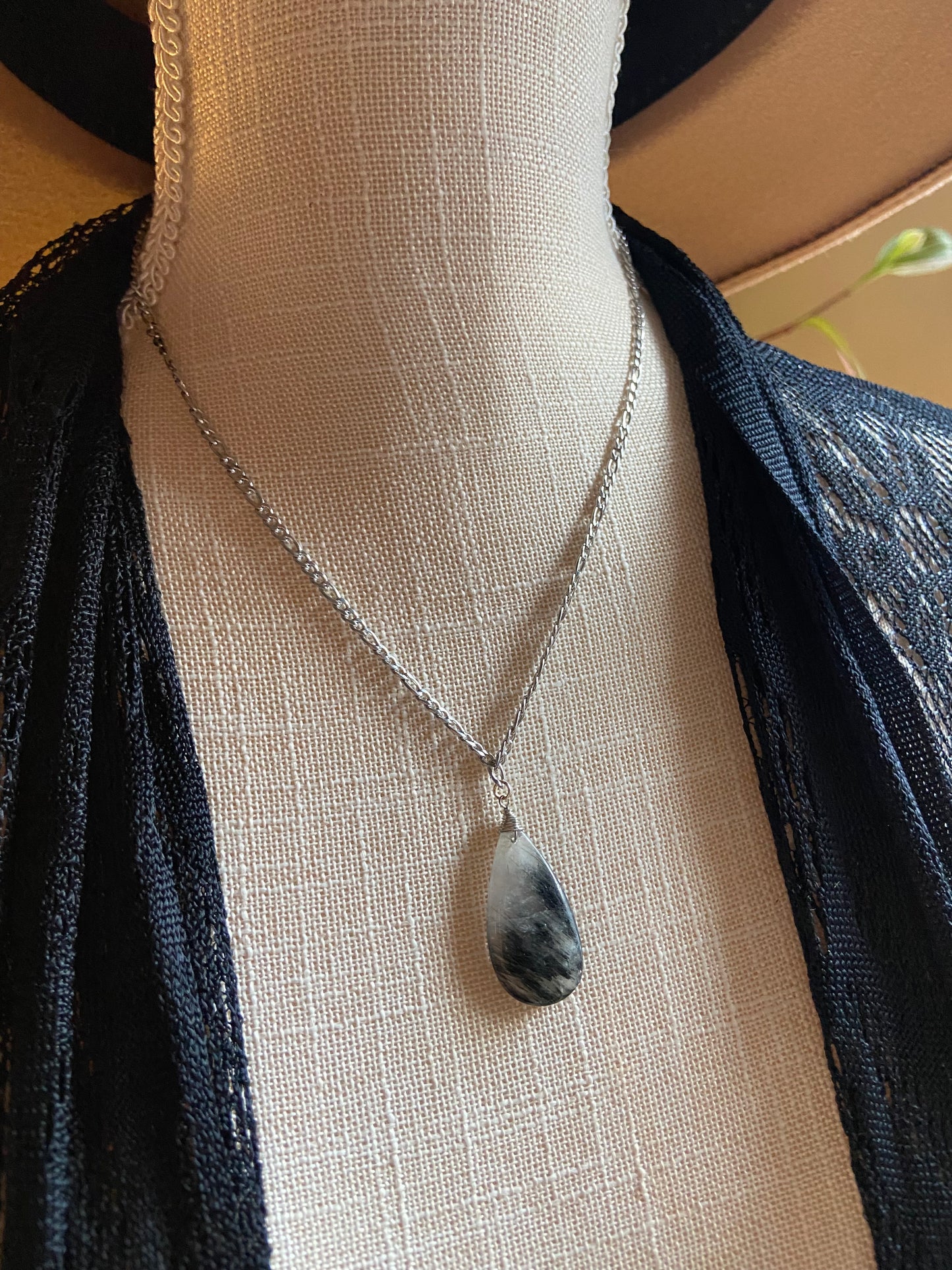 Tourmalinated Quartz necklace