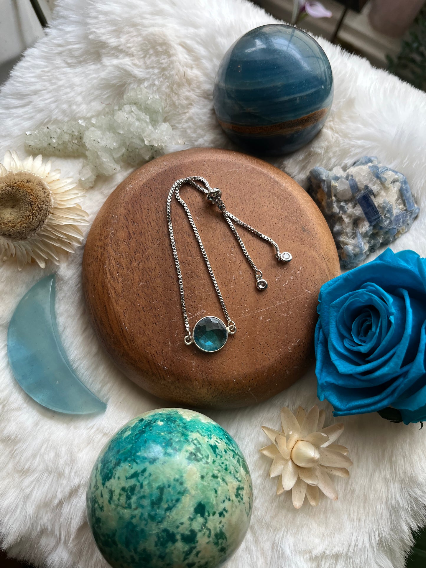 Blue Topaz adjustable bracelet