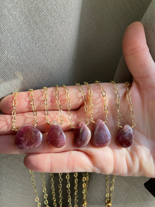 Pink Tourmaline necklace