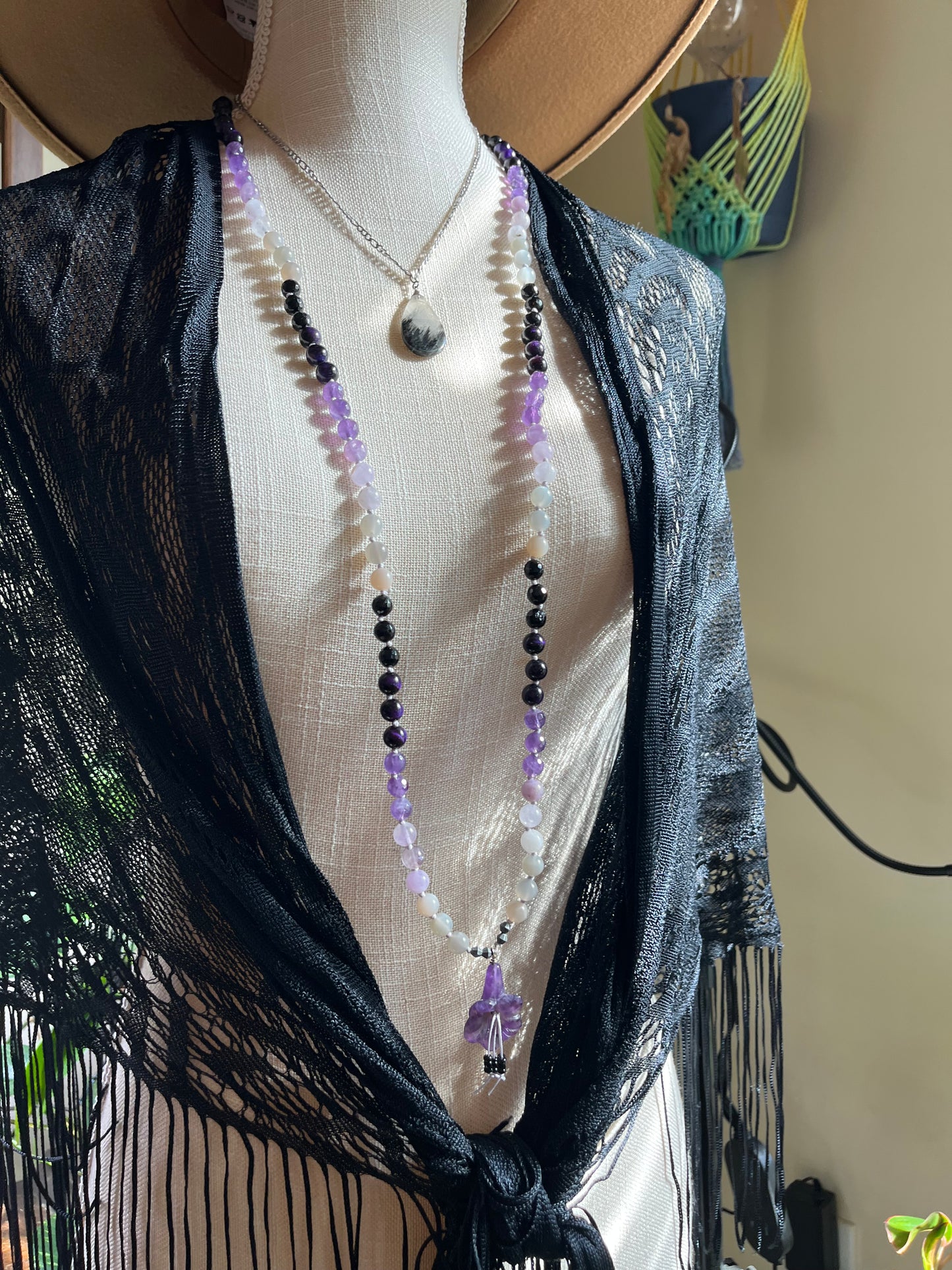 Witchy Purple Mala necklace