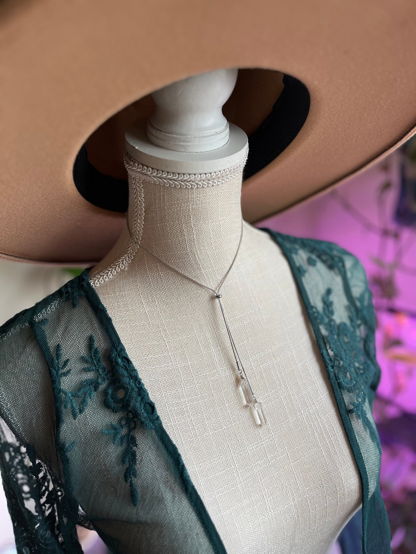 Adjustable Quartz Necklace