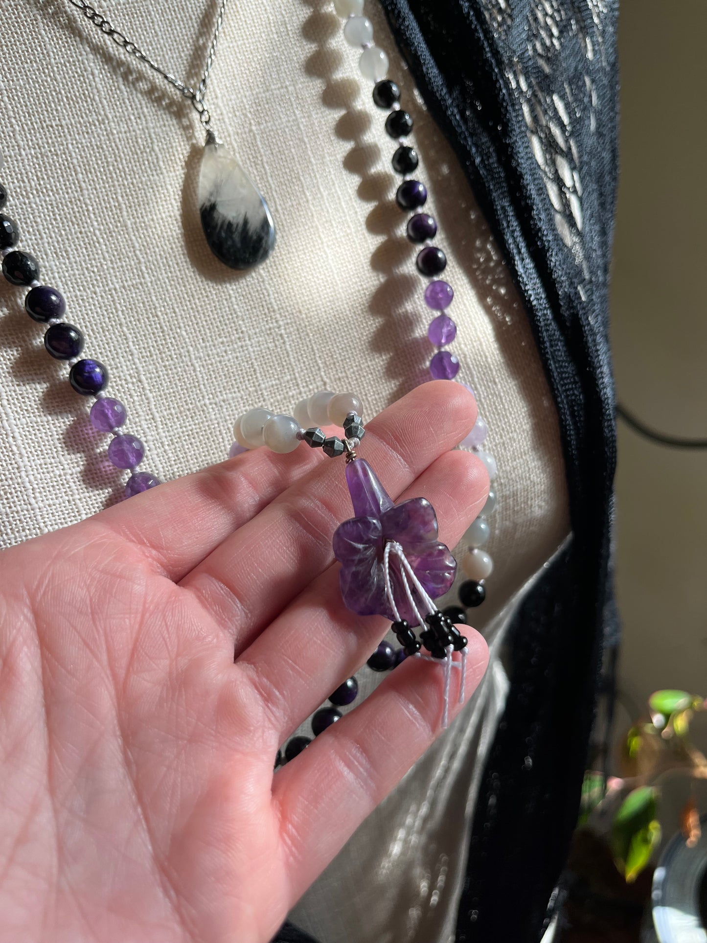 Witchy Purple Mala necklace