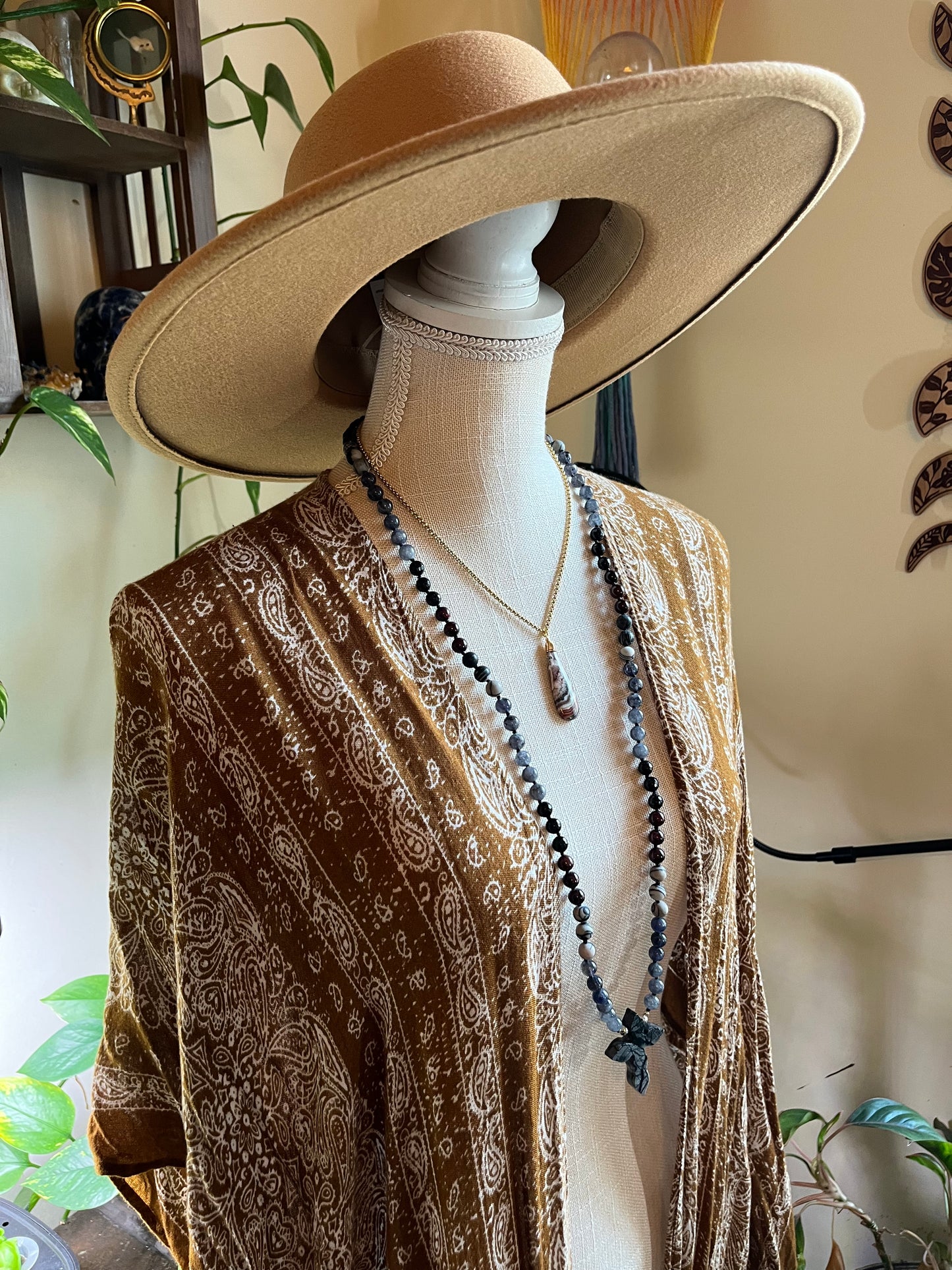 Crazy Lace Agate Healing Pendant on Stainless Steel/18k Chain – Optimism, Joy & Balance Talisman Gift with Ritual Packaging