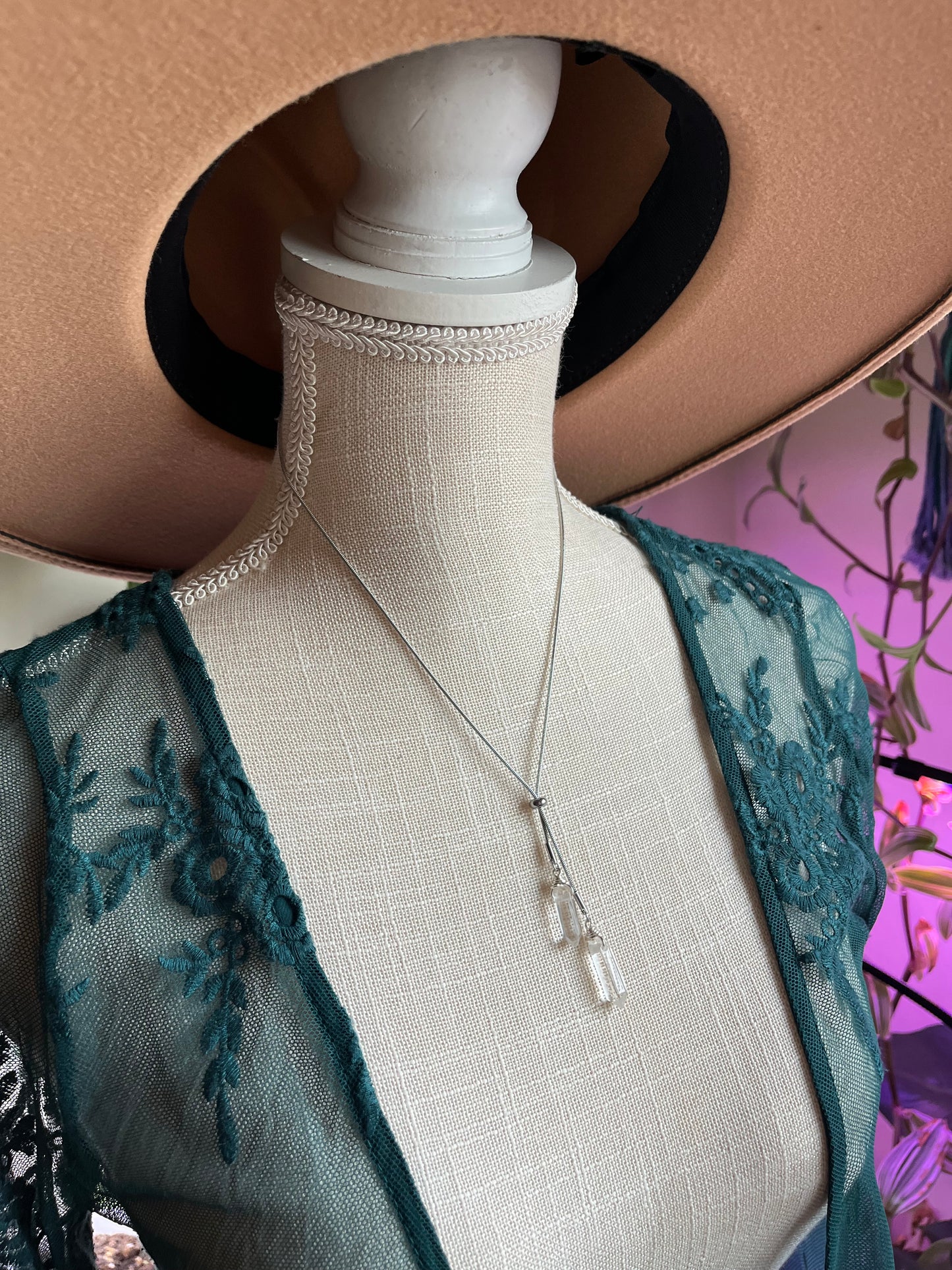 Adjustable Quartz Necklace