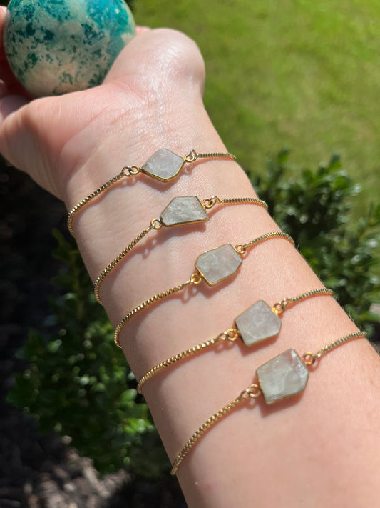 Adjustable Aquamarine bracelet