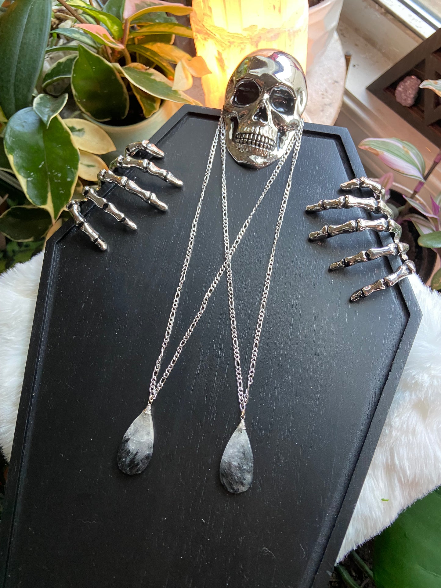 Tourmalinated Quartz necklace