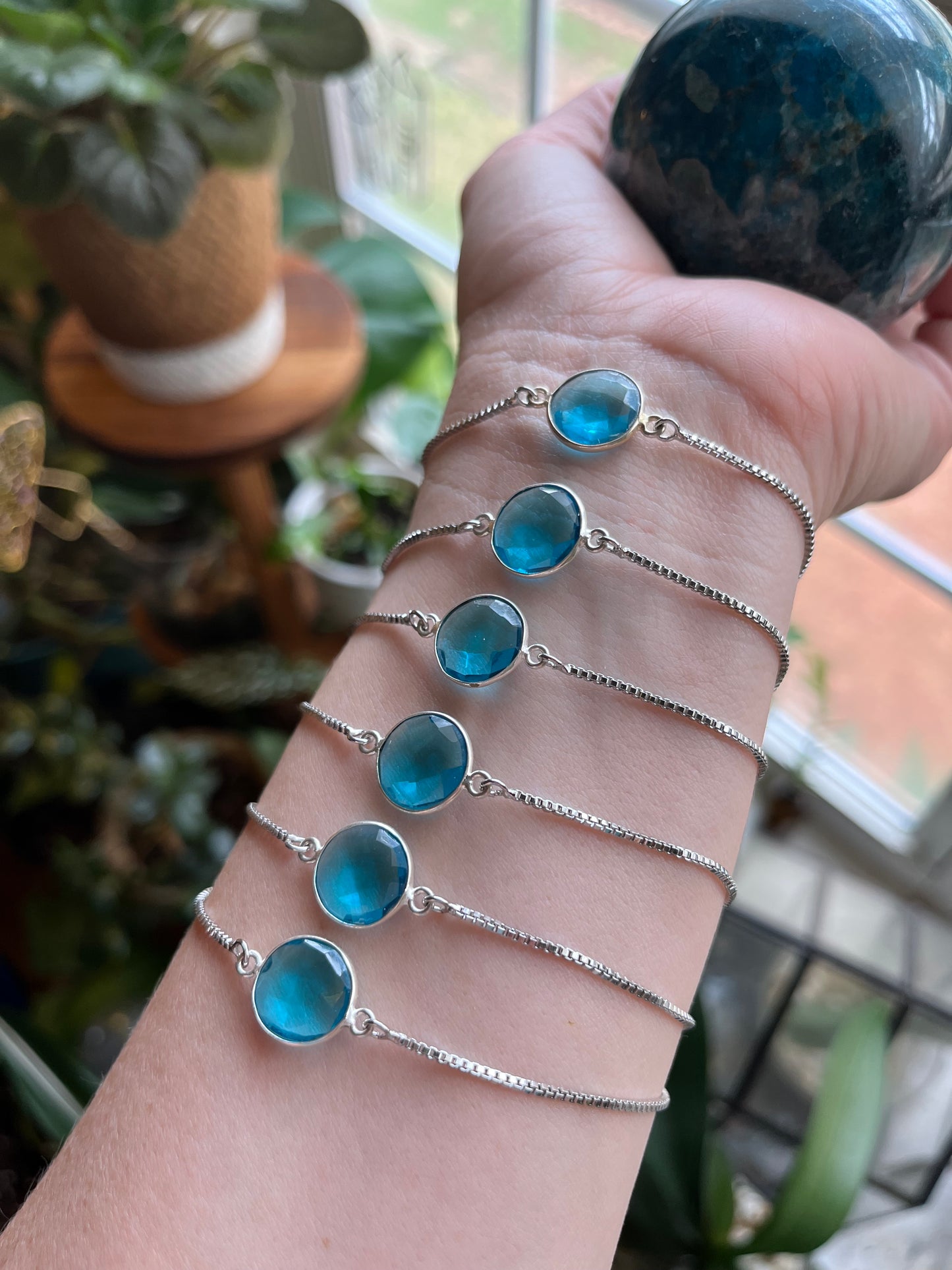 Blue Topaz adjustable bracelet