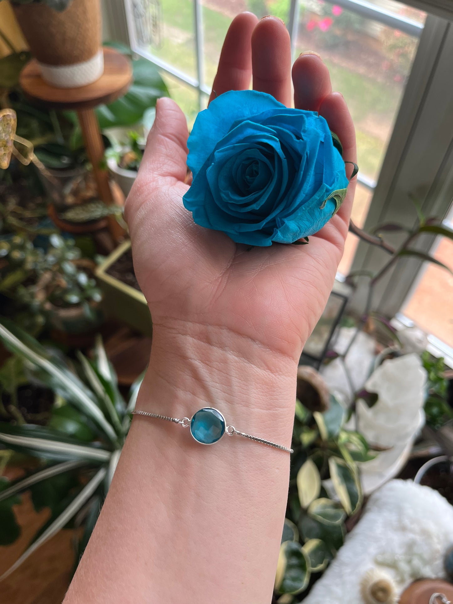 Blue Topaz adjustable bracelet