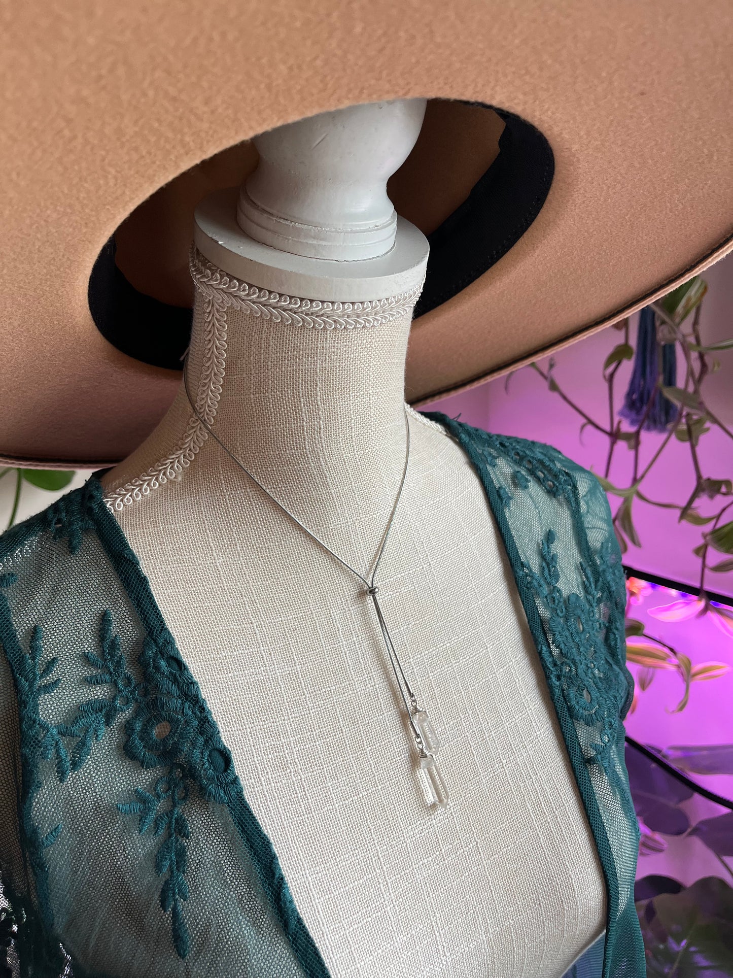 Adjustable Quartz Necklace