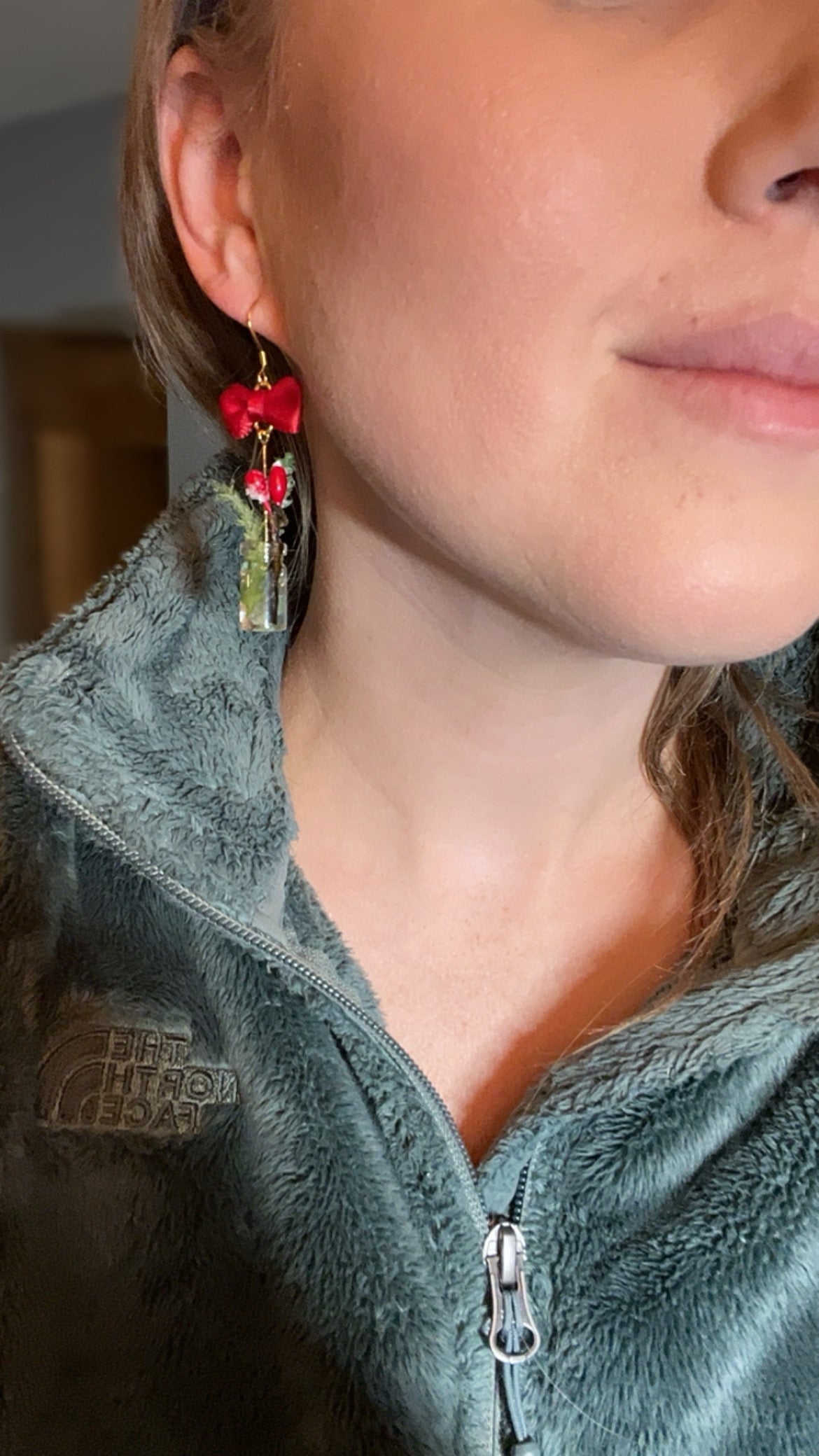 Faux Holly earrings