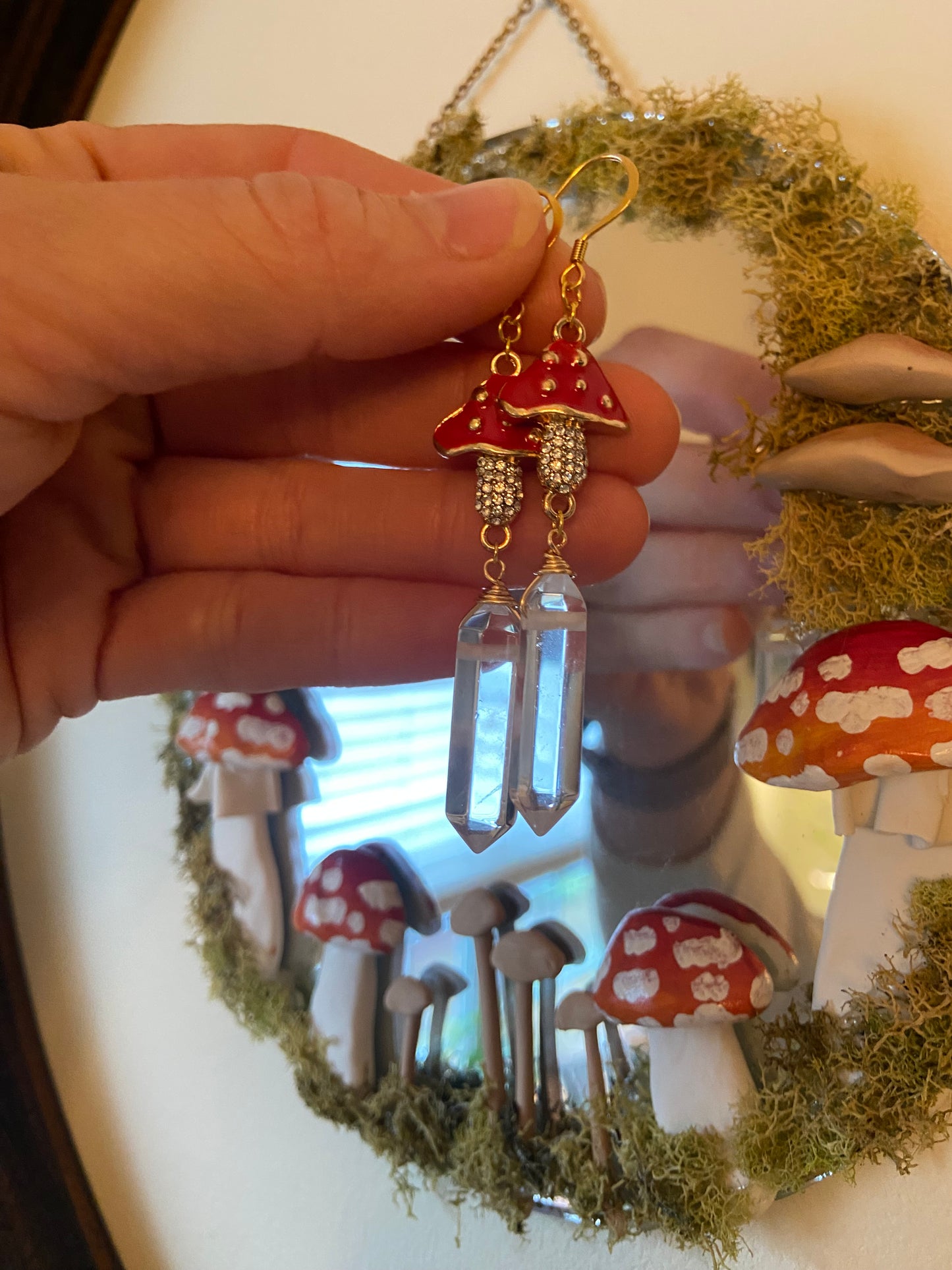 Amanita Quartz dangles