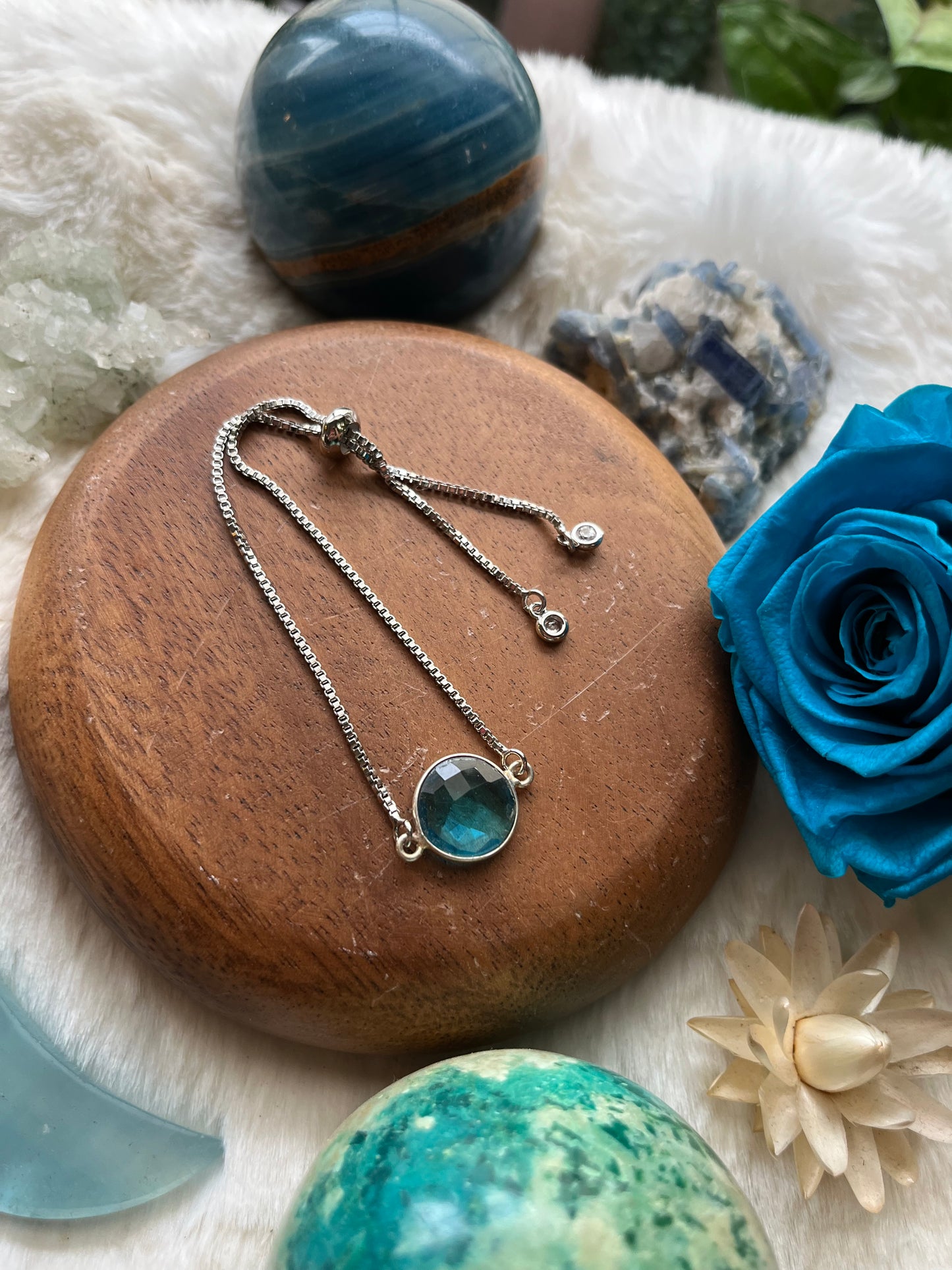 Blue Topaz adjustable bracelet