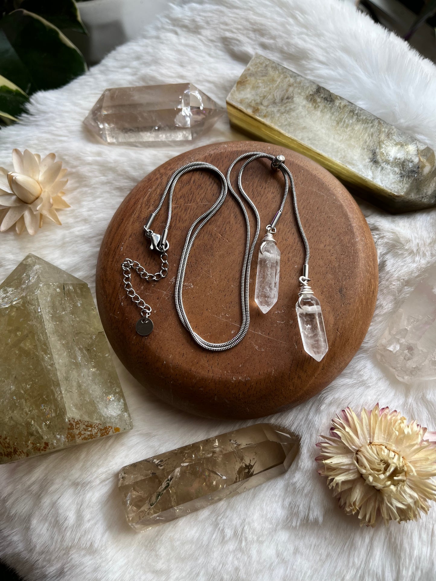 Adjustable Quartz Necklace