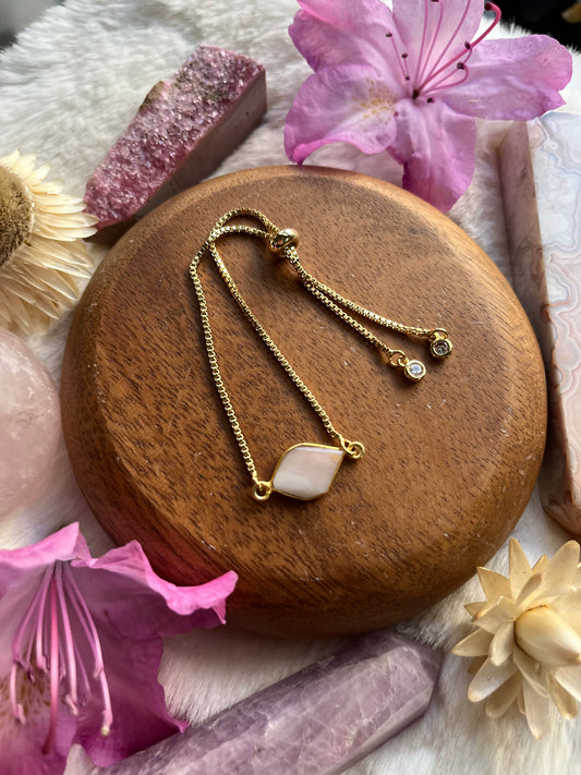 Adjustable Pink Opal bracelet