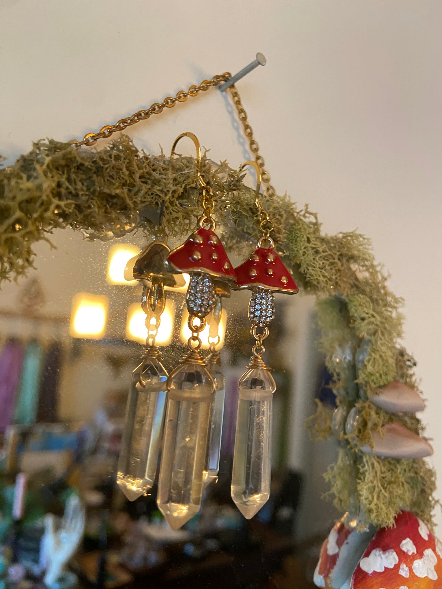 Amanita Quartz dangles