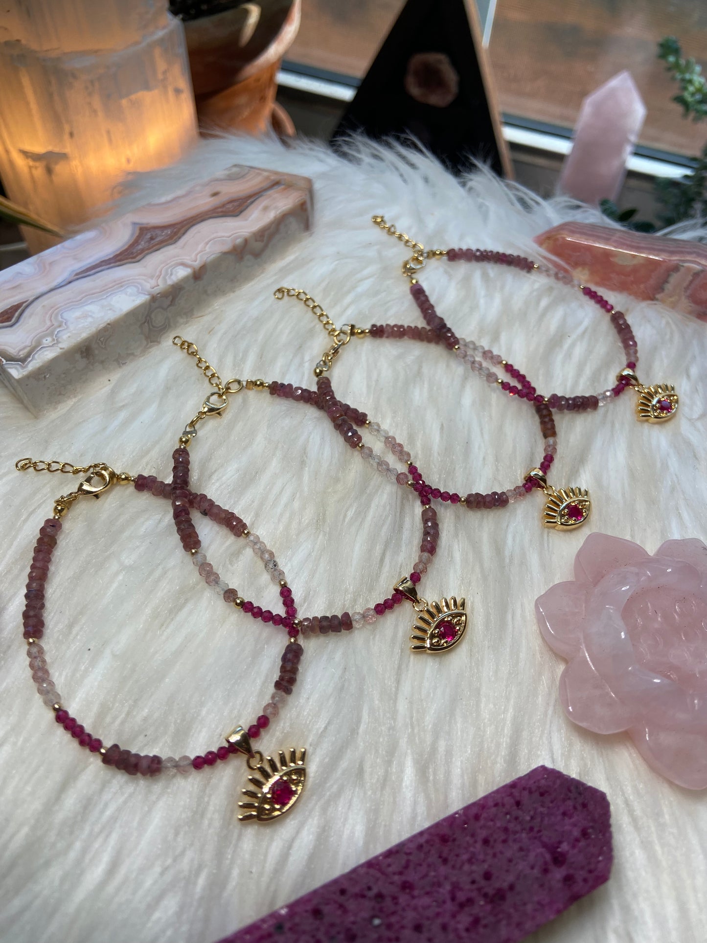 Pink elegance Evil Eye bracelet