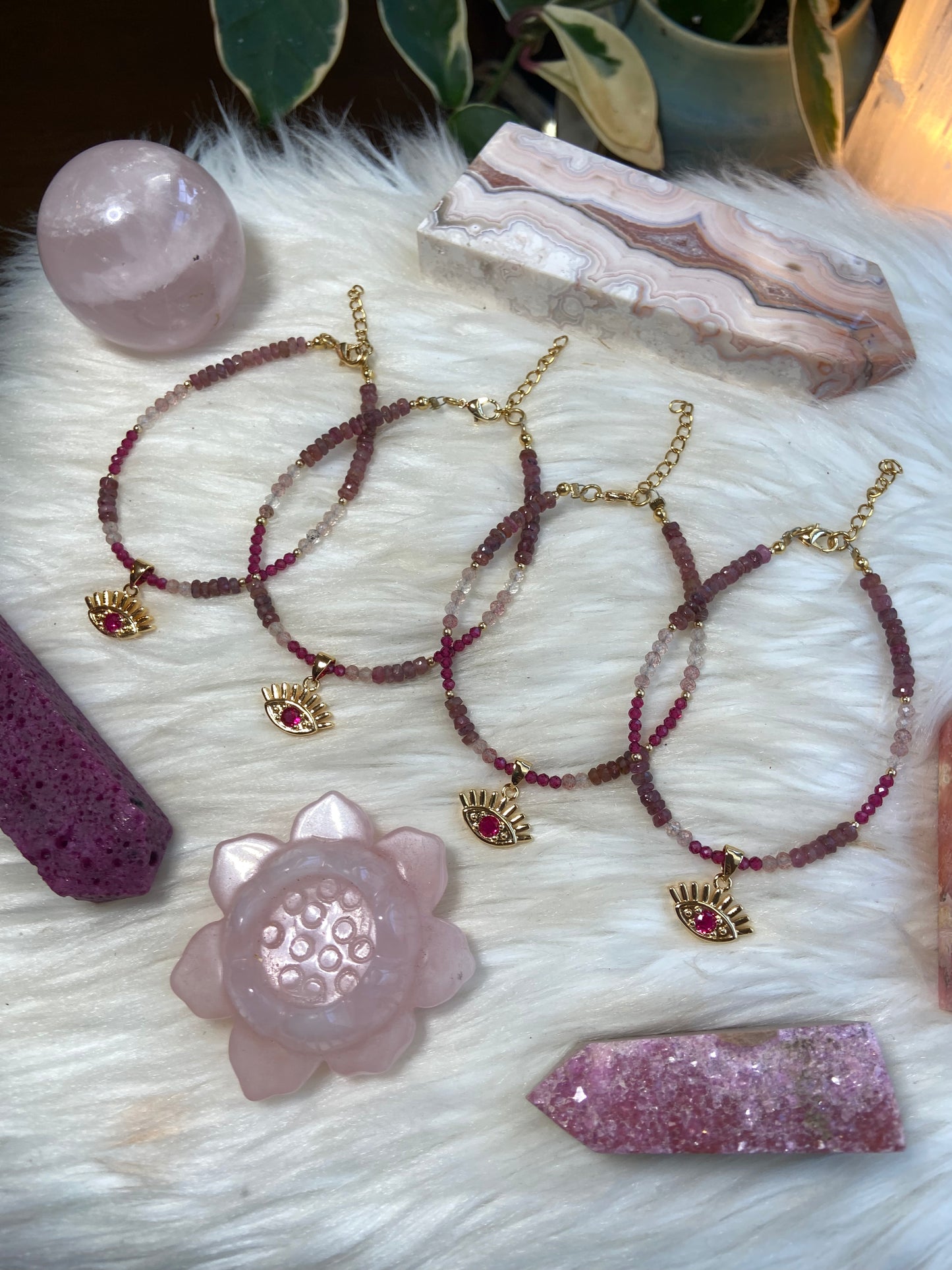 Pink elegance Evil Eye bracelet