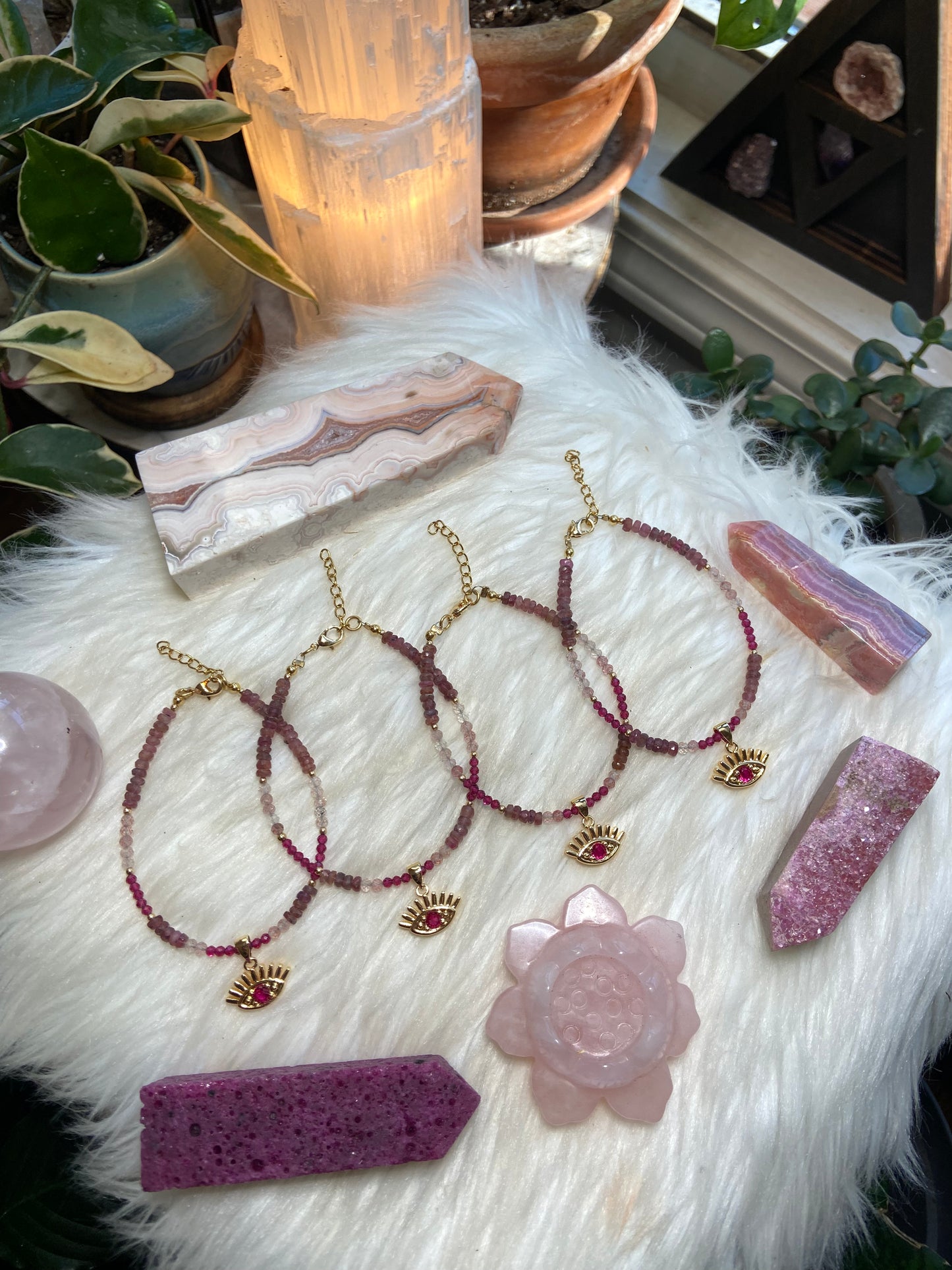 Pink elegance Evil Eye bracelet