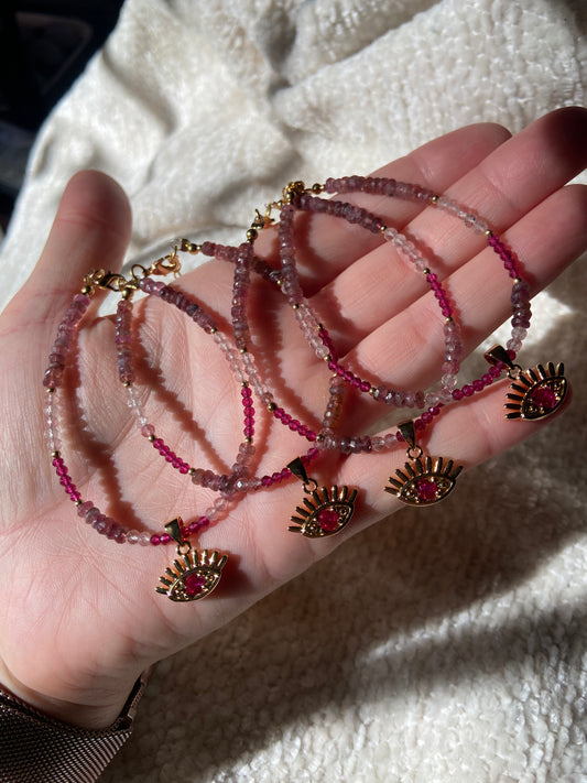 Pink elegance Evil Eye bracelet