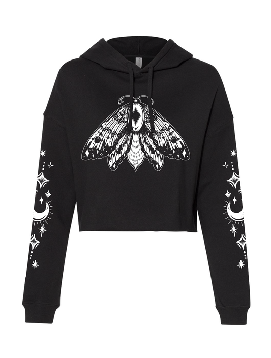 Witchy Moth · Cropped Hoodie