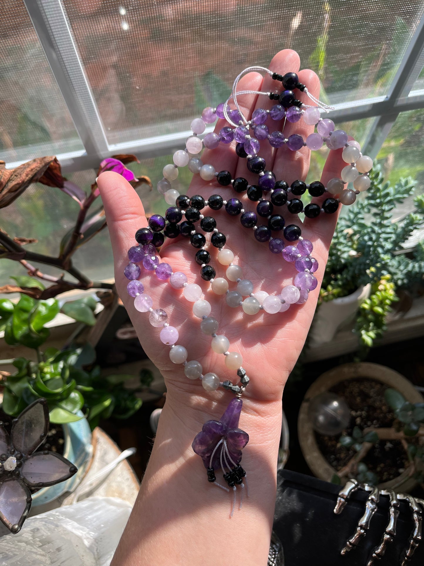 Witchy Purple Mala necklace