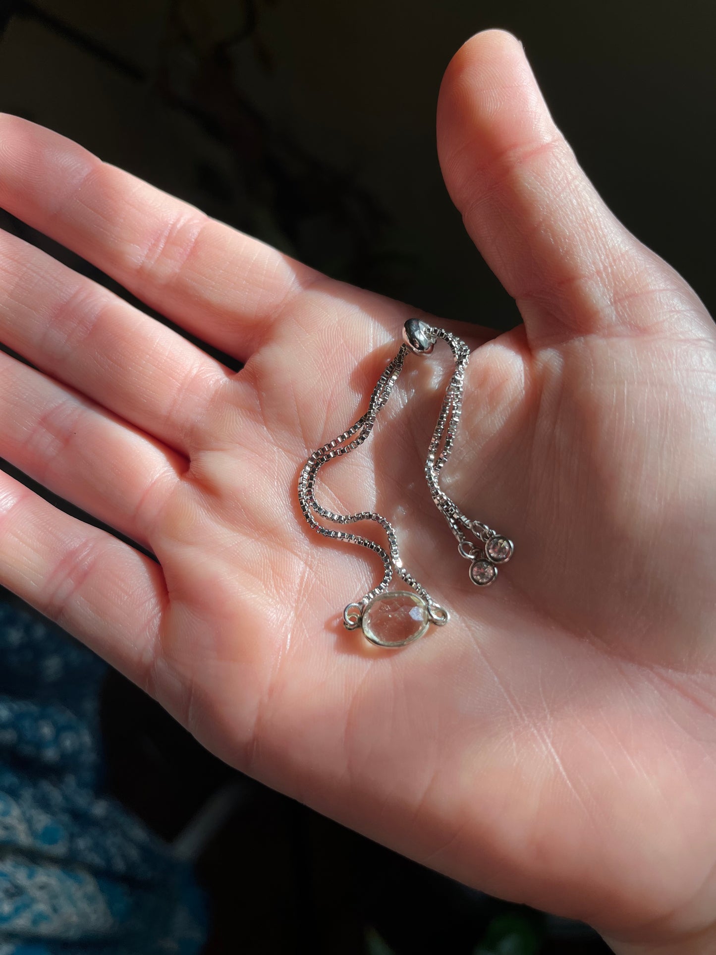 Prasiolite (Green Amethyst) adjustable bracelet