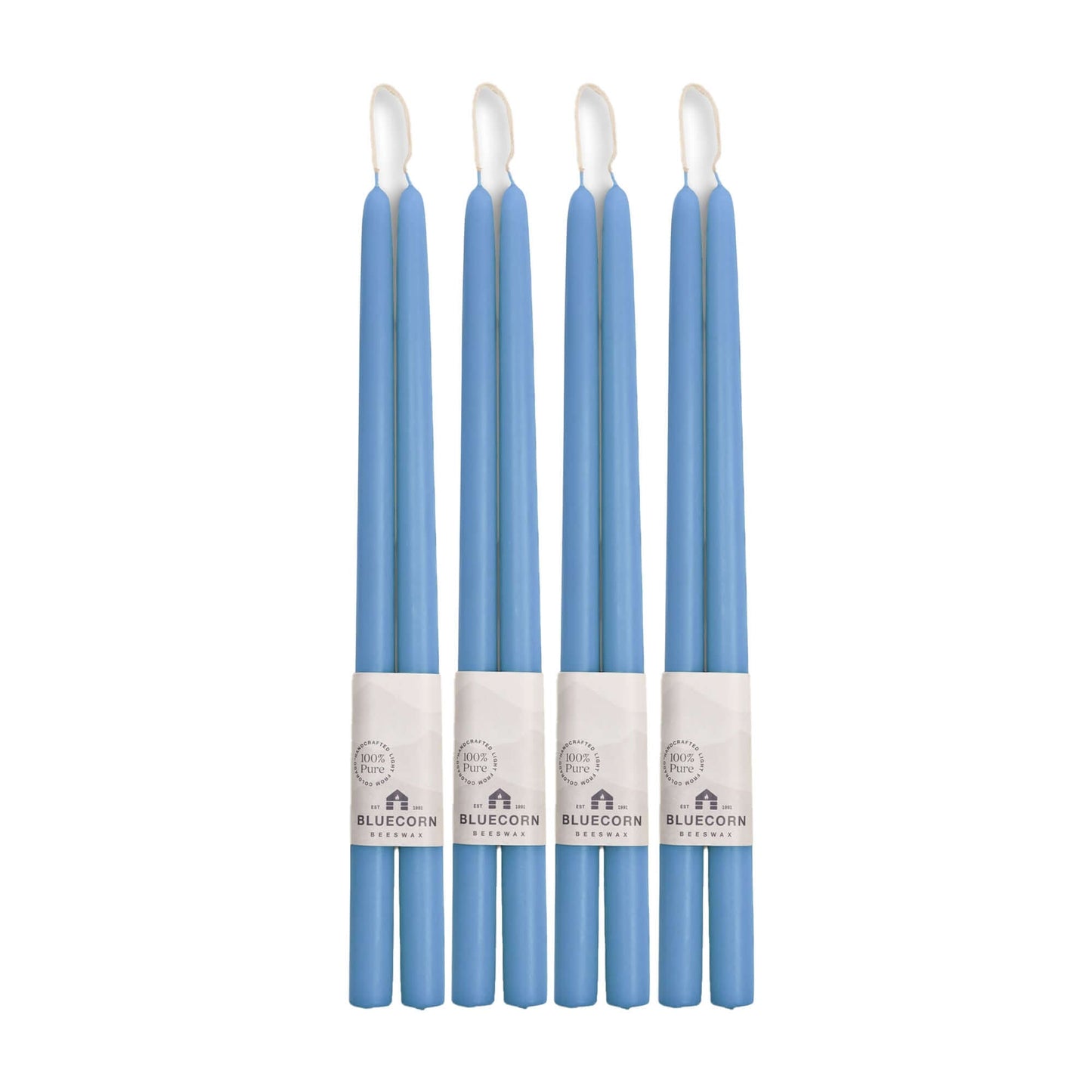 Hand-Dipped Beeswax Taper Candles - Bulk 4-Pair Bundle