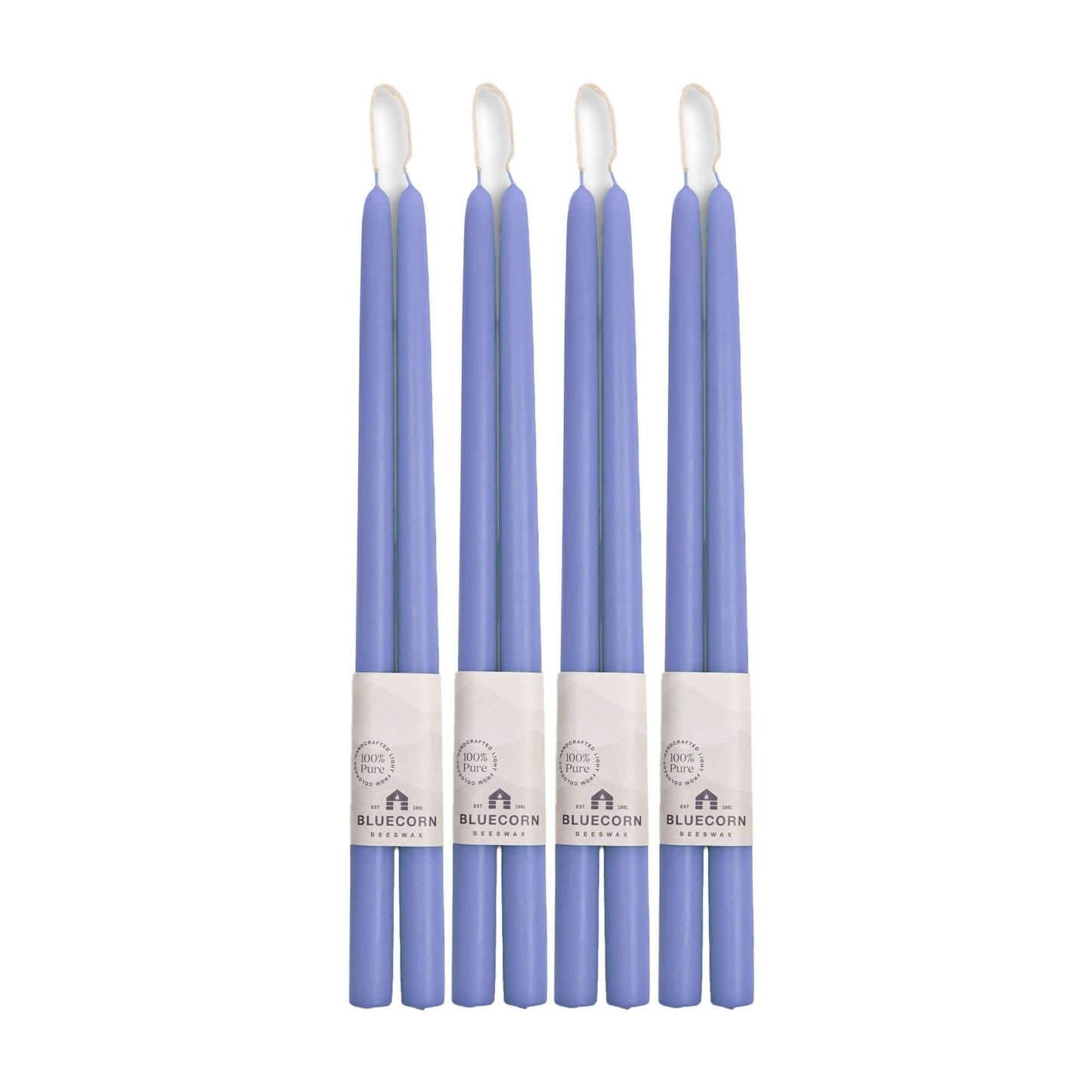 Hand-Dipped Beeswax Taper Candles - Bulk 4-Pair Bundle