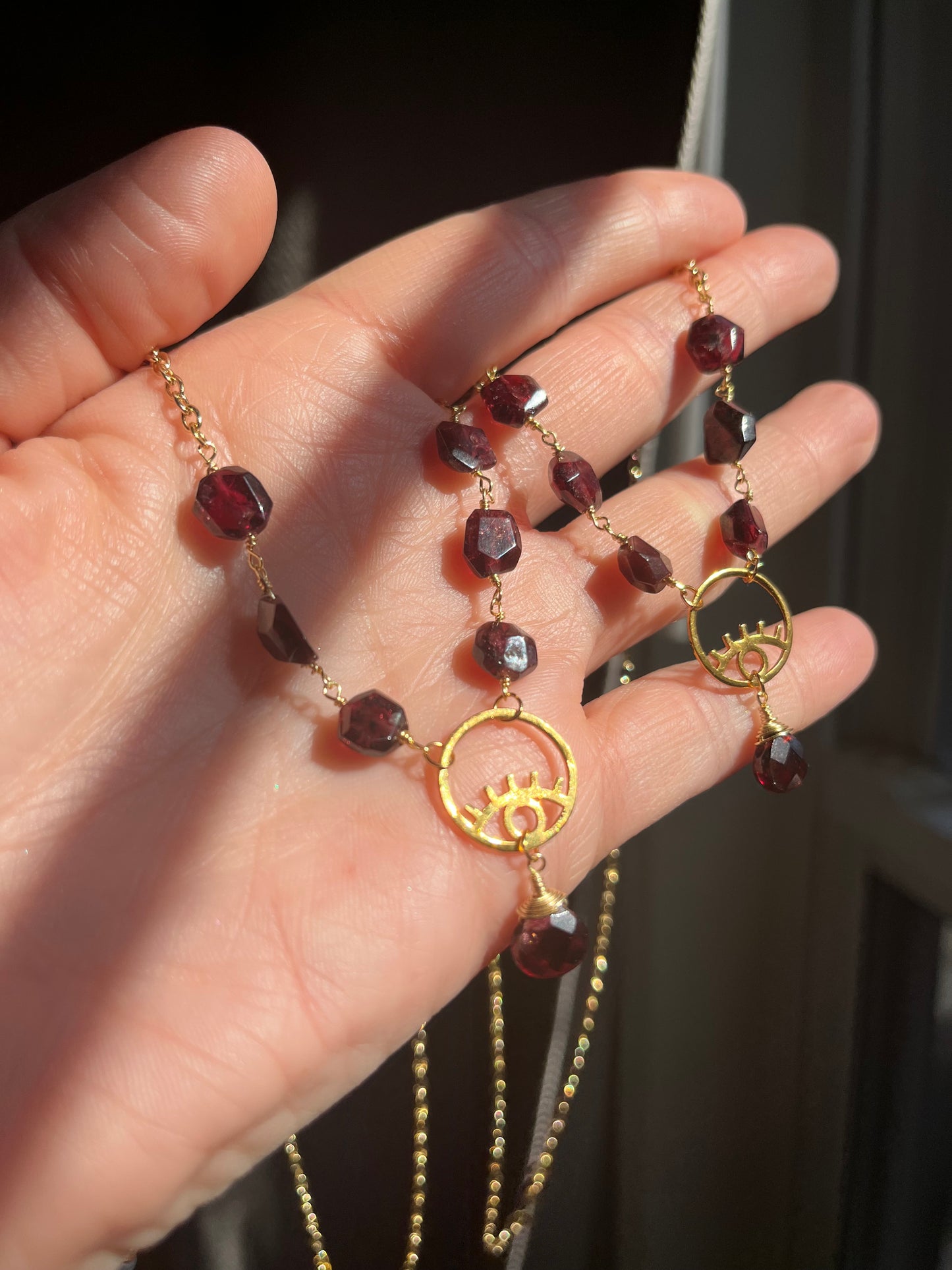 Crybaby Garnet necklace