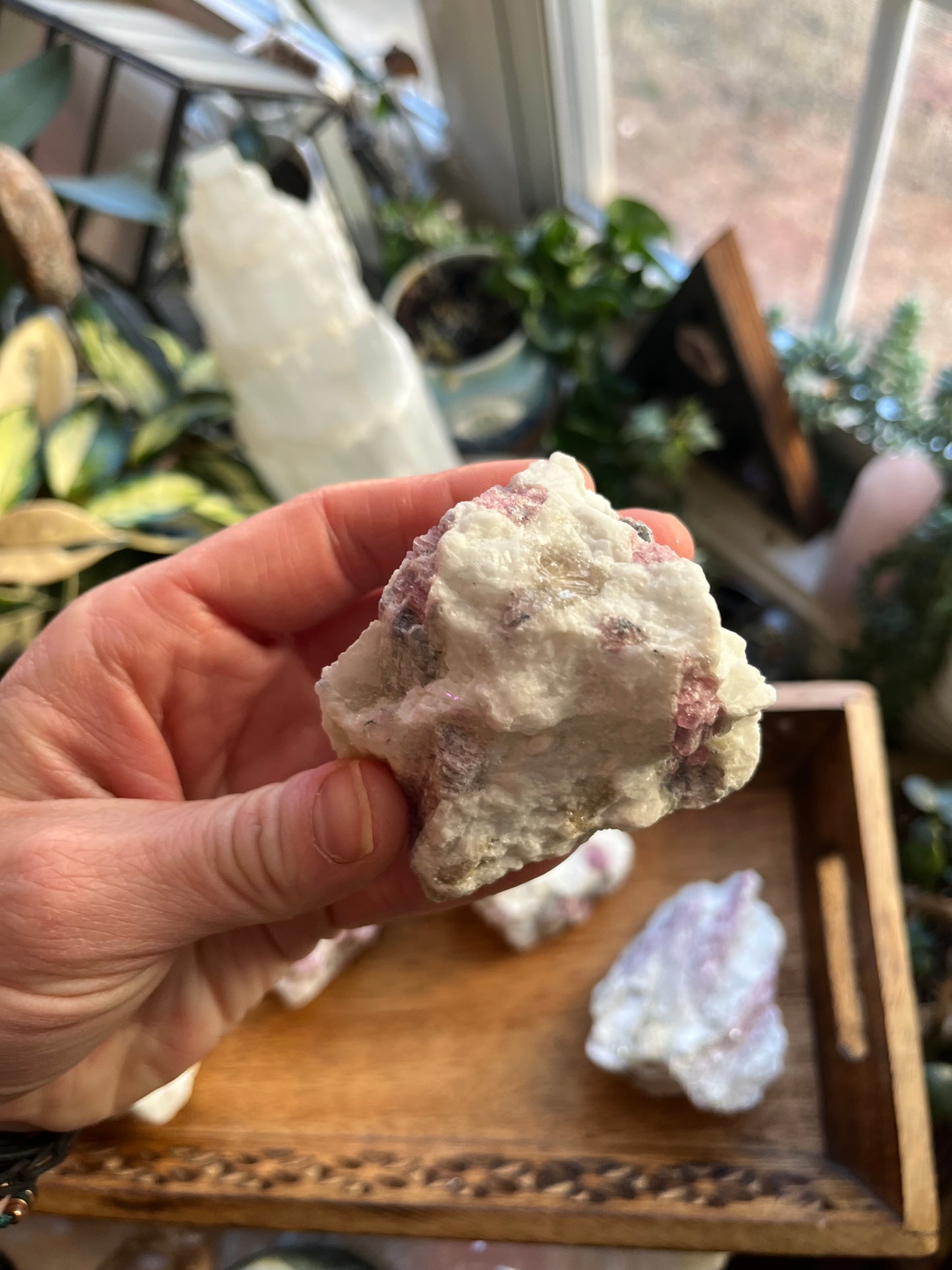 Raw Pink Tourmaline Pieces, Love & Heart Healing Stones