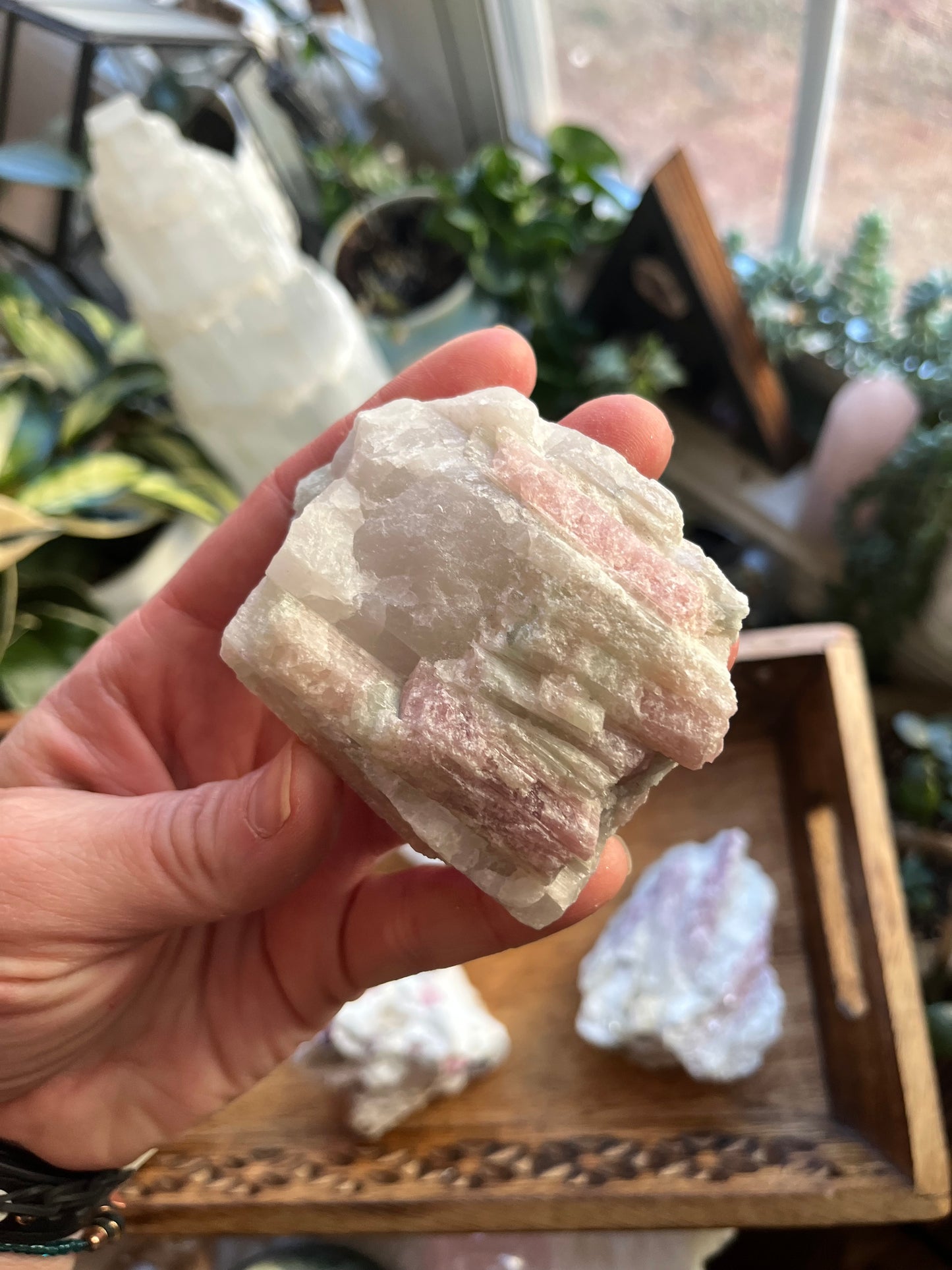 Raw Pink Tourmaline Pieces, Love & Heart Healing Stones