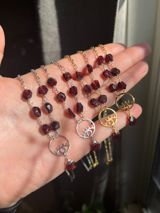 Crybaby Garnet necklace