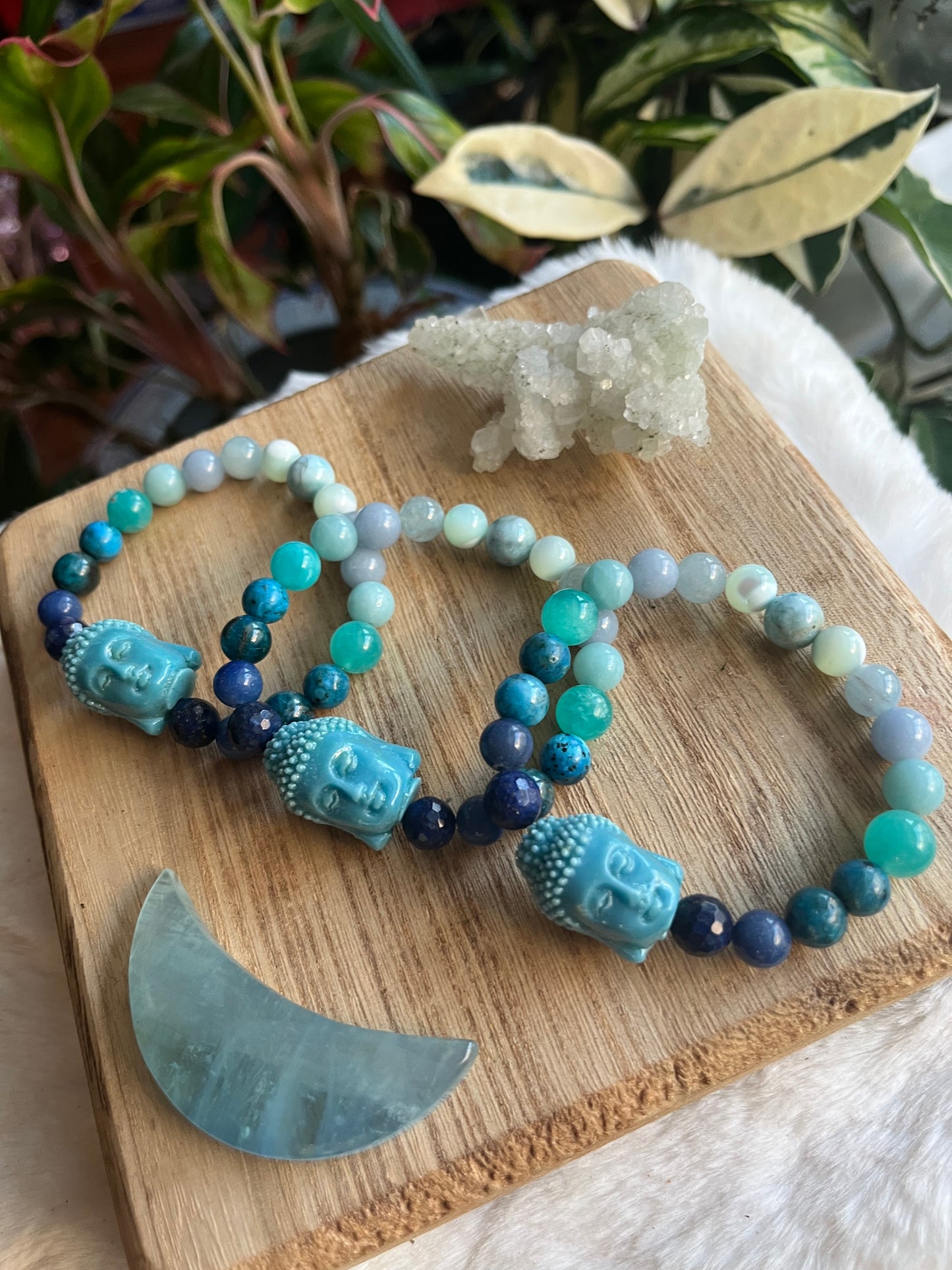 Blue Ombre’ Buddha bracelet