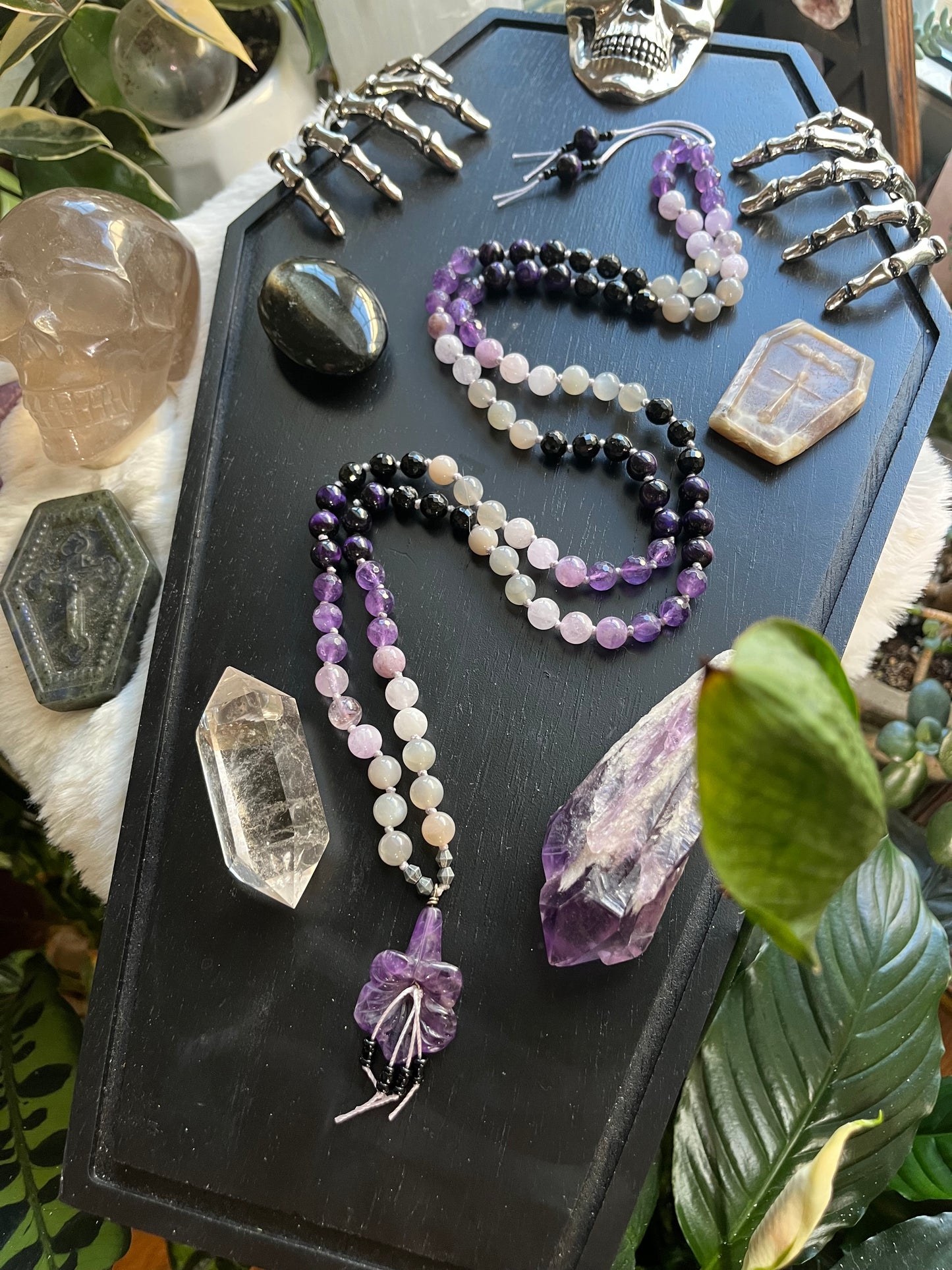 Witchy Purple Mala necklace