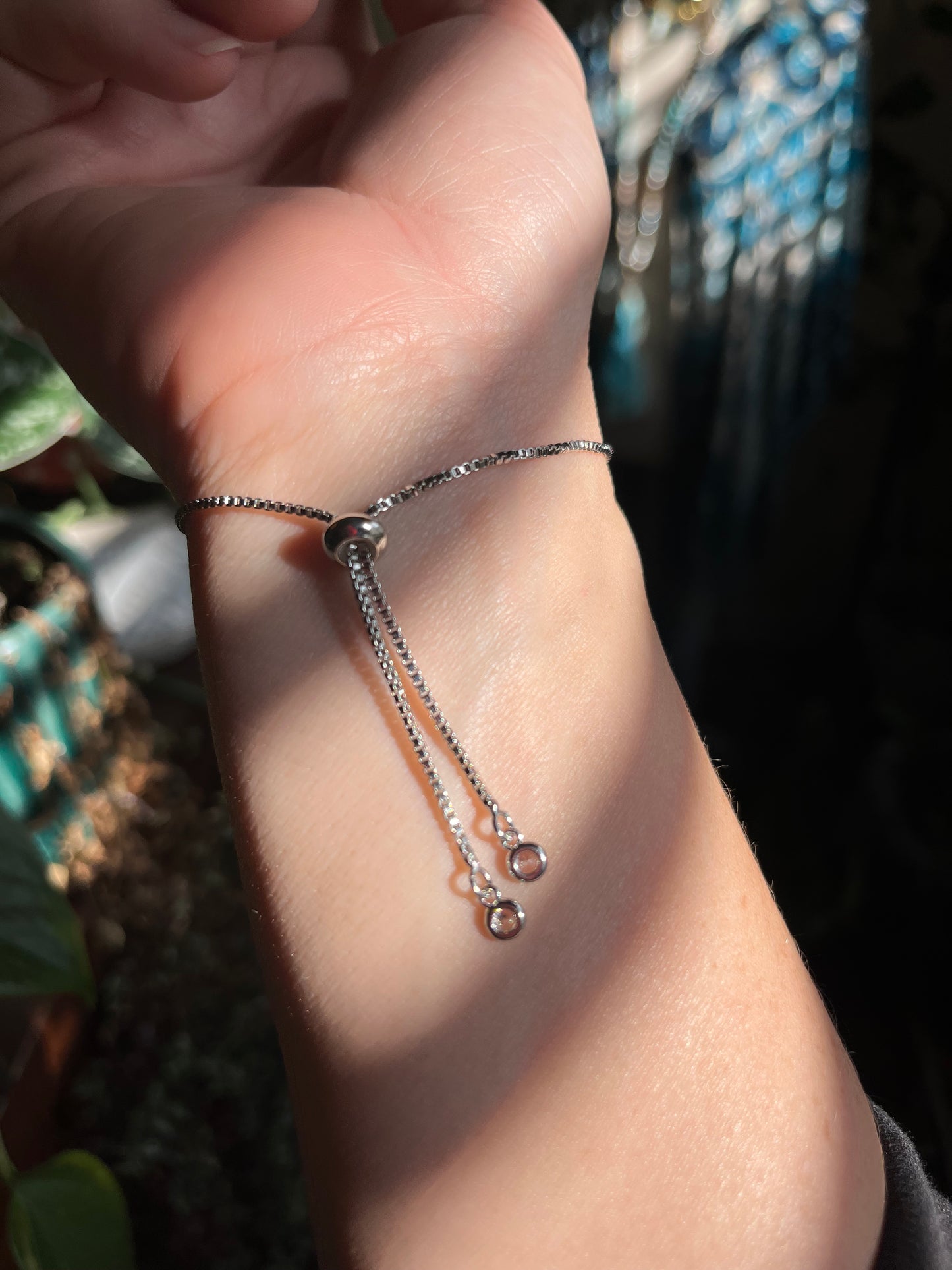 Prasiolite (Green Amethyst) adjustable bracelet
