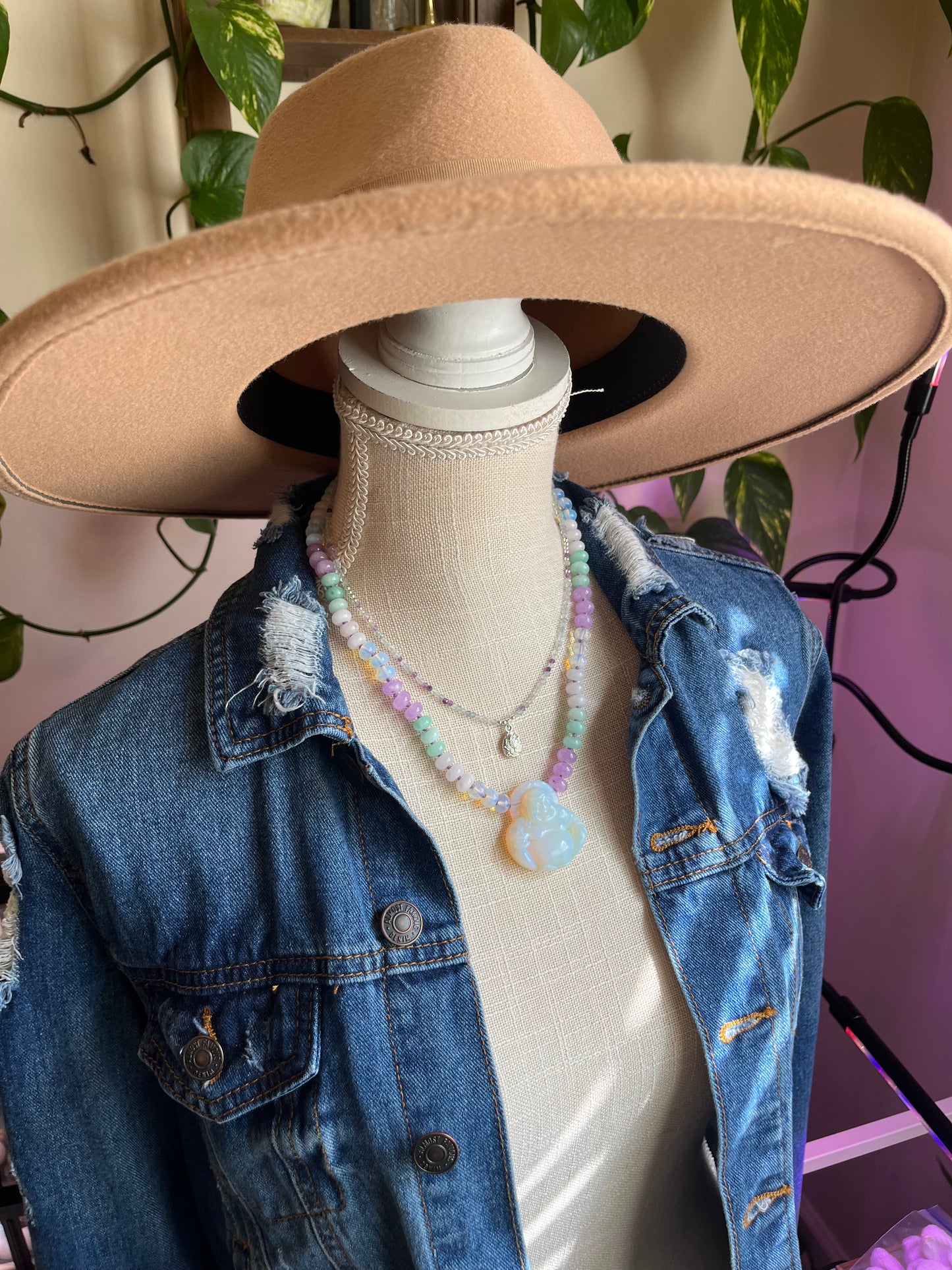 Fluorite Lotus necklace